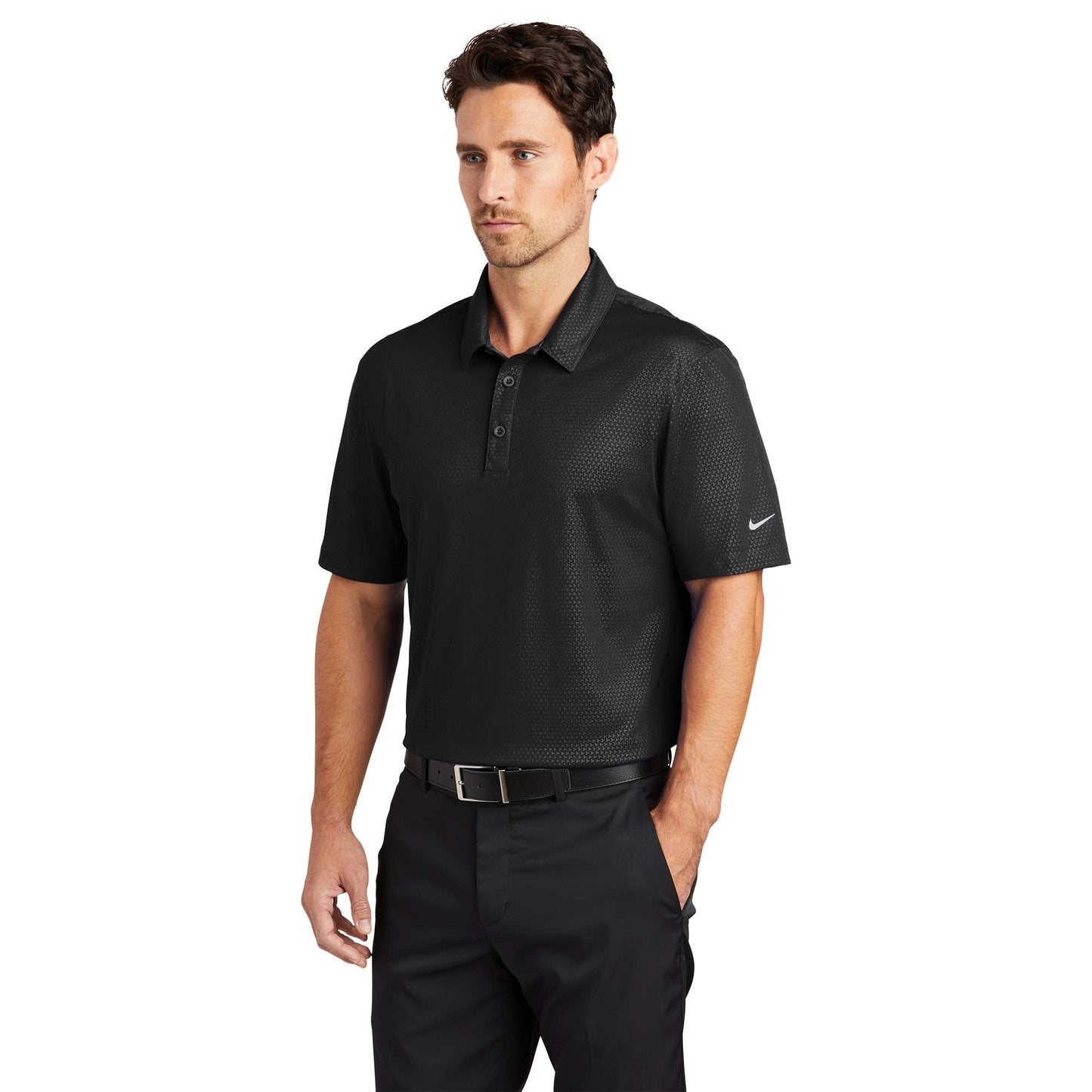 Black Polo Shirt - Nike - Stylish Dri-Fit Fabric