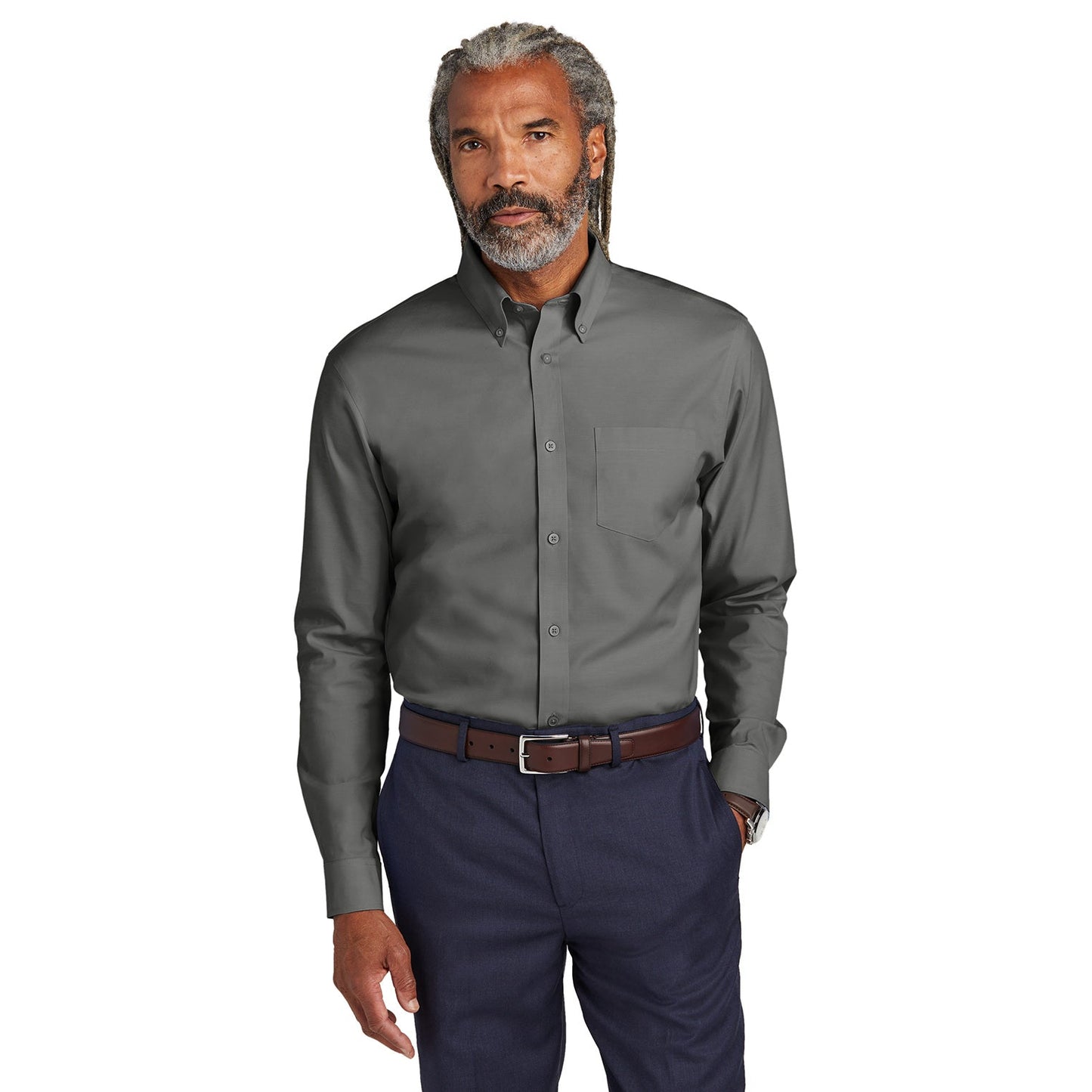Deep Black Button Up Shirts - Brooks Brothers - Wrinkle-Free