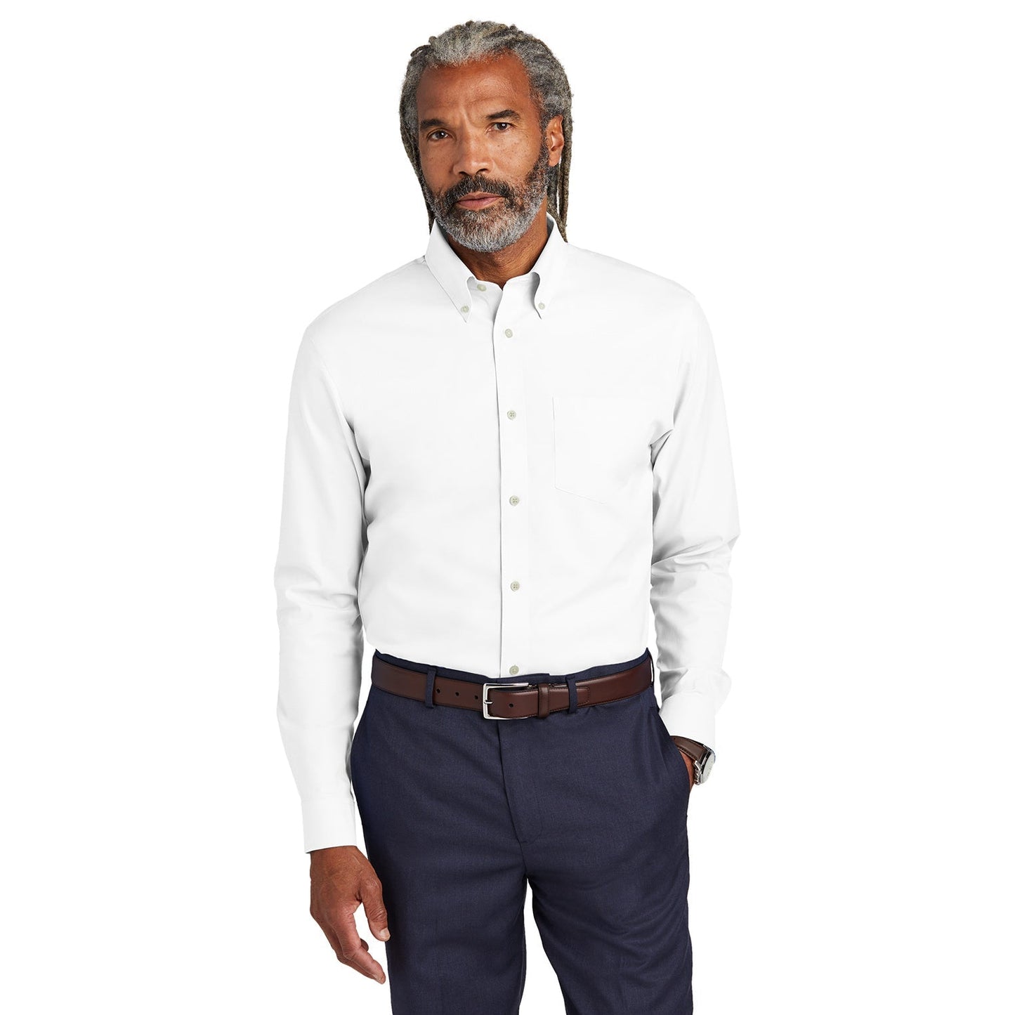 Deep Black Button Up Shirts - Brooks Brothers - Wrinkle-Free