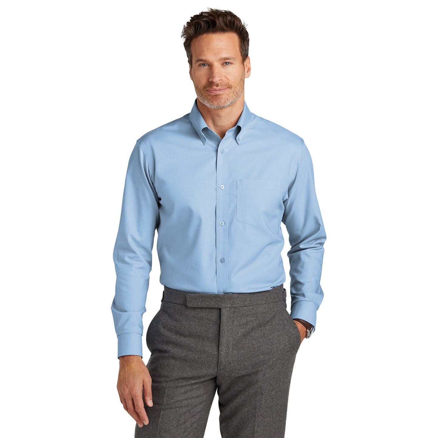 Deep Black Button Up Shirt - Brooks Brothers - Wrinkle-Free