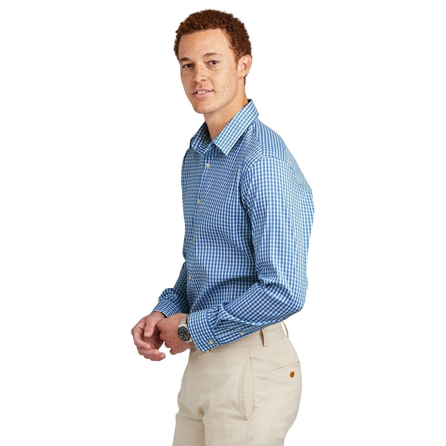 Deep Black Check Shirt - Brooks Brothers - Lightweight Comfort