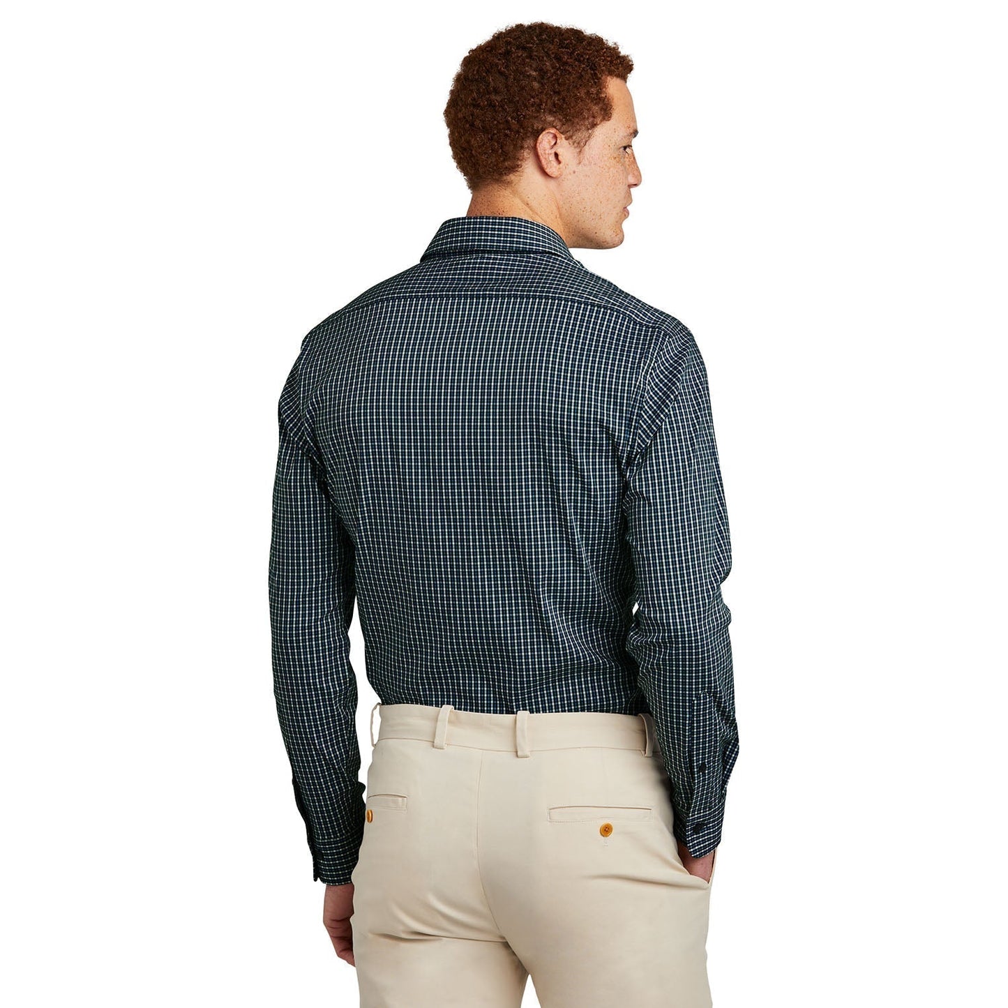 Deep Black Check Shirt - Brooks Brothers - Lightweight Comfort