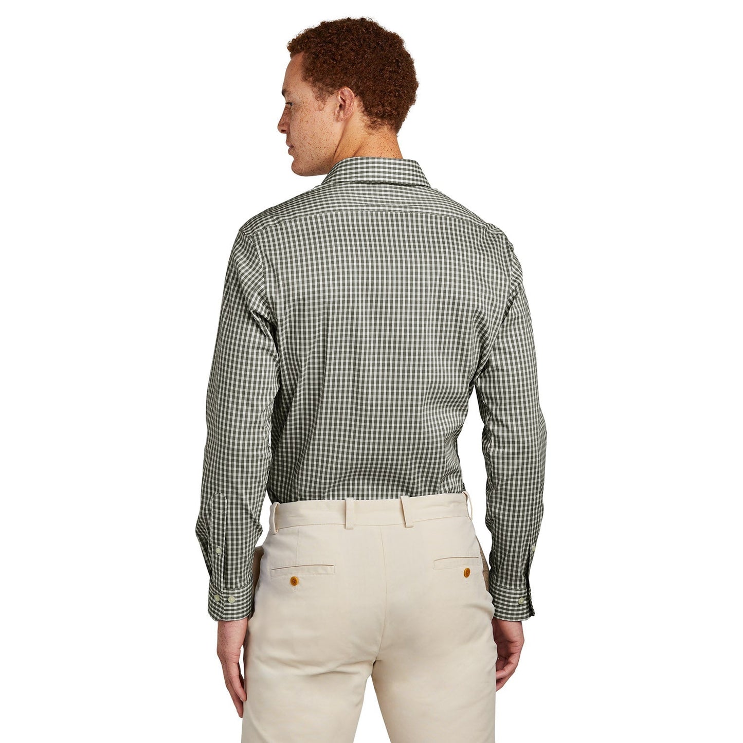 Deep Black Check Shirt - Brooks Brothers - Lightweight Comfort
