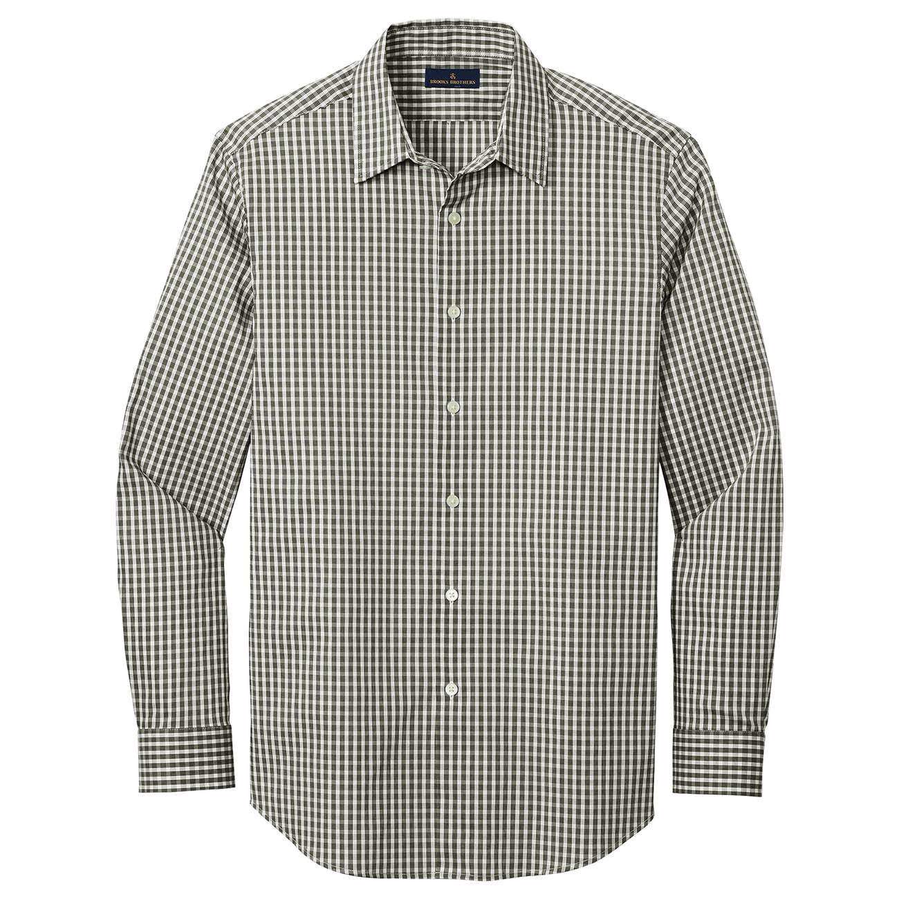 Deep Black Check Shirt - Brooks Brothers - Lightweight Comfort