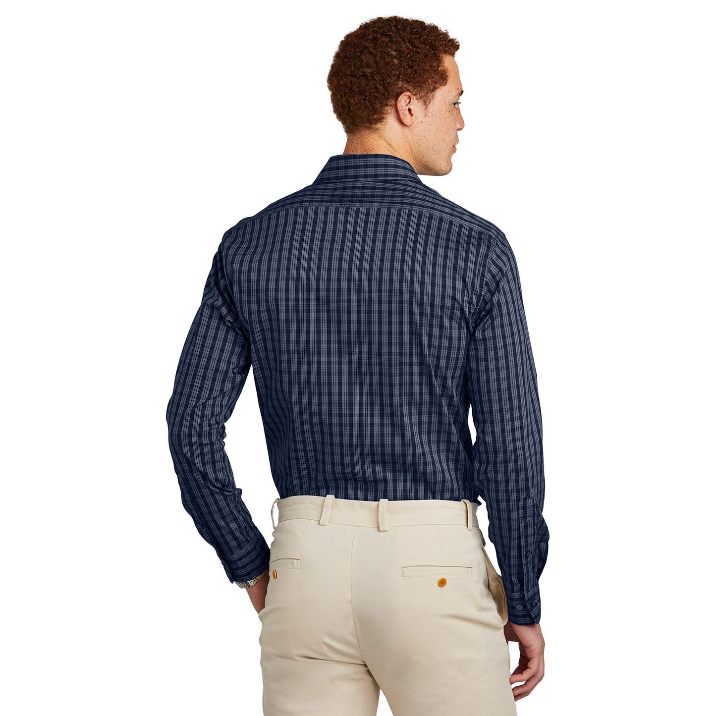 Deep Black Check Shirt - Brooks Brothers - Lightweight Comfort