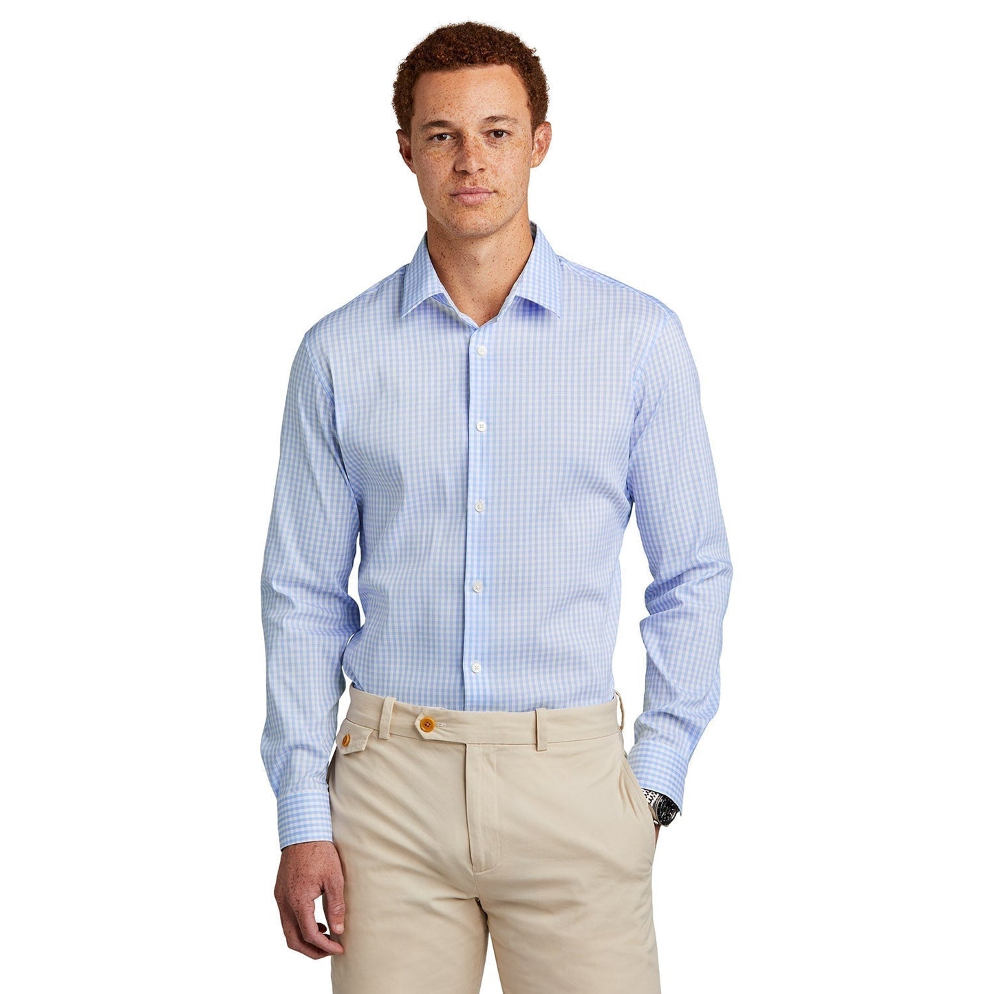 Deep Black Check Shirt - Brooks Brothers - Lightweight Comfort