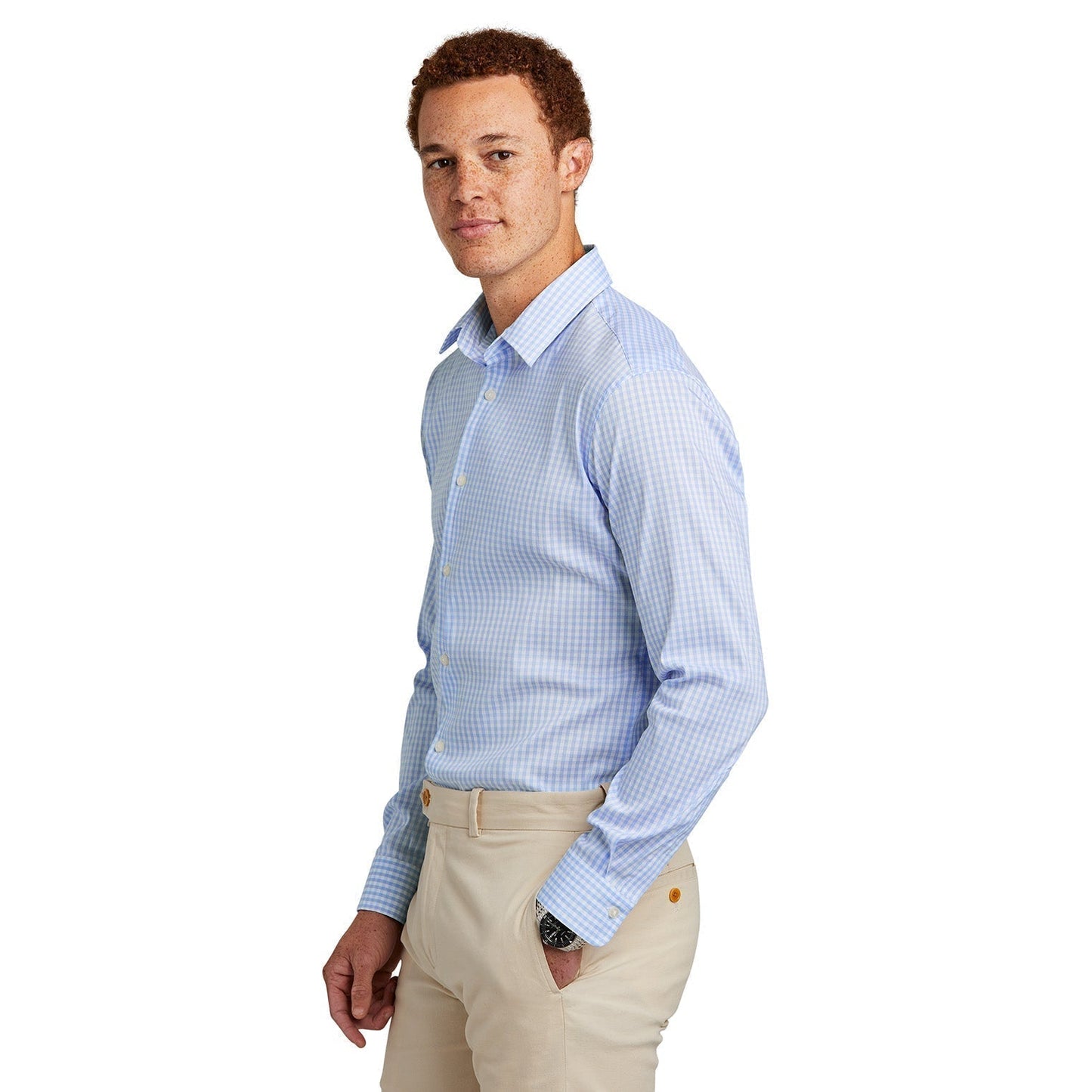 Deep Black Check Shirt - Brooks Brothers - Lightweight Comfort