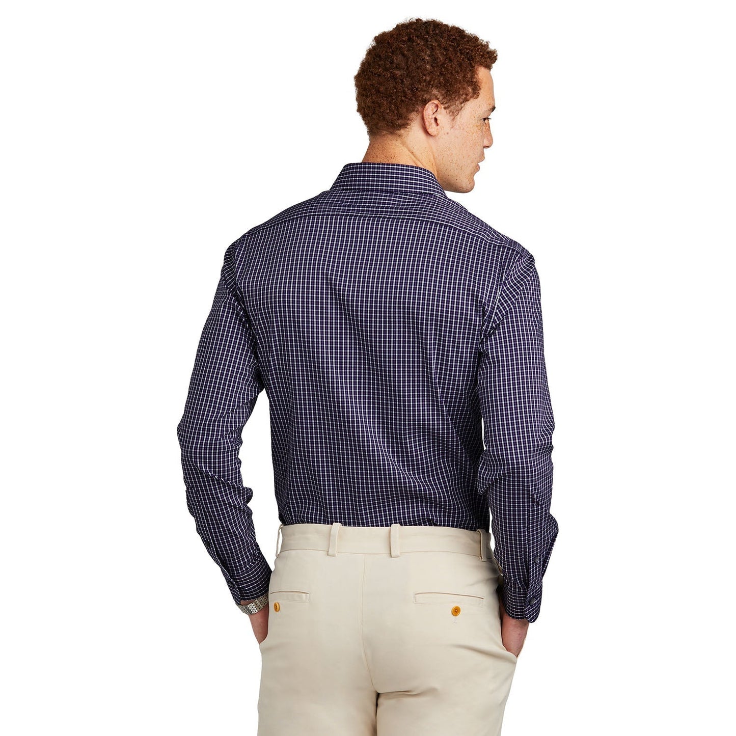 Deep Black Check Shirt - Brooks Brothers - Lightweight Comfort