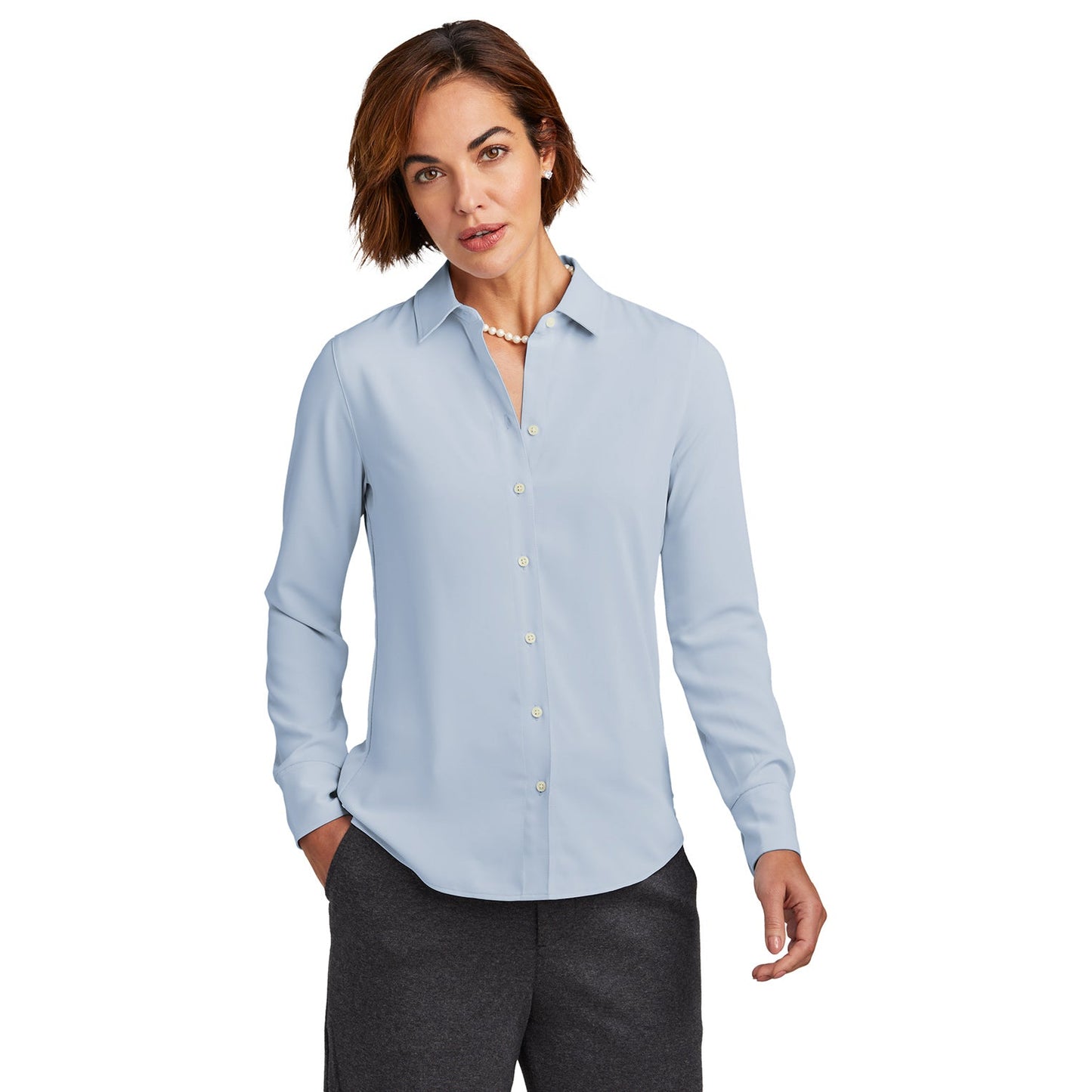 Deep Black Blouses - Brooks Brothers - Elegant Satin