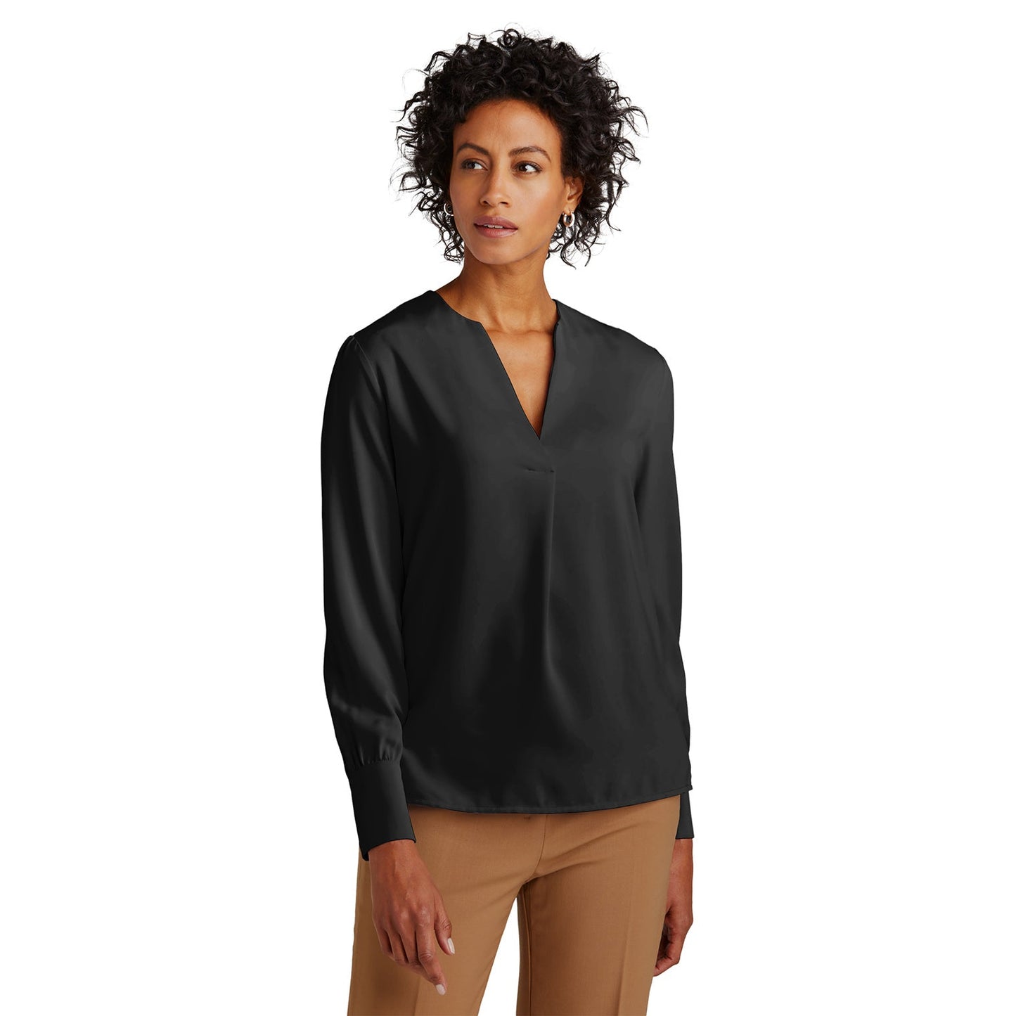 Deep Black Blouses - Brooks Brothers - Elegant Satin