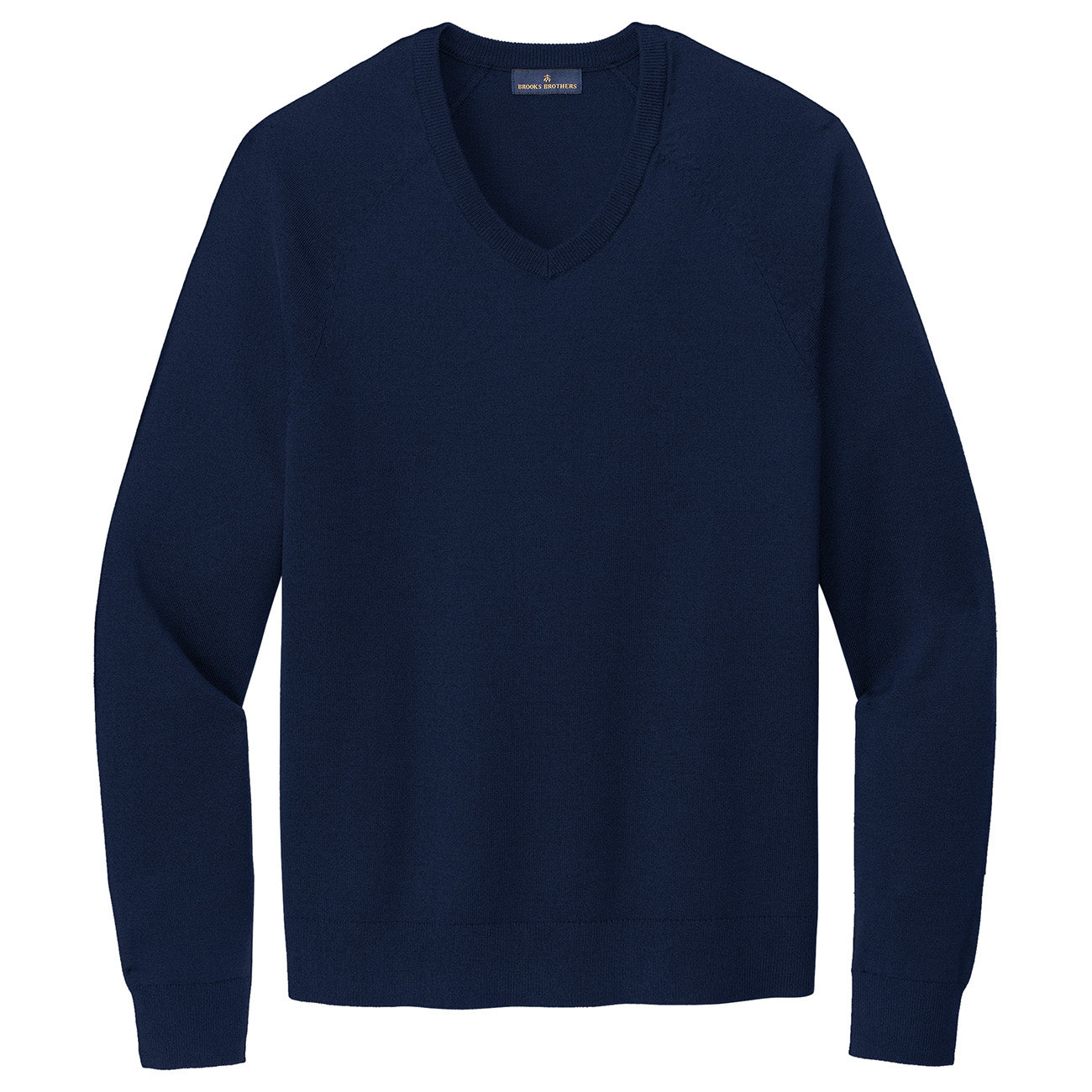Deep Black Sweater - Brooks Brothers - Cotton Stretch V-Neck
