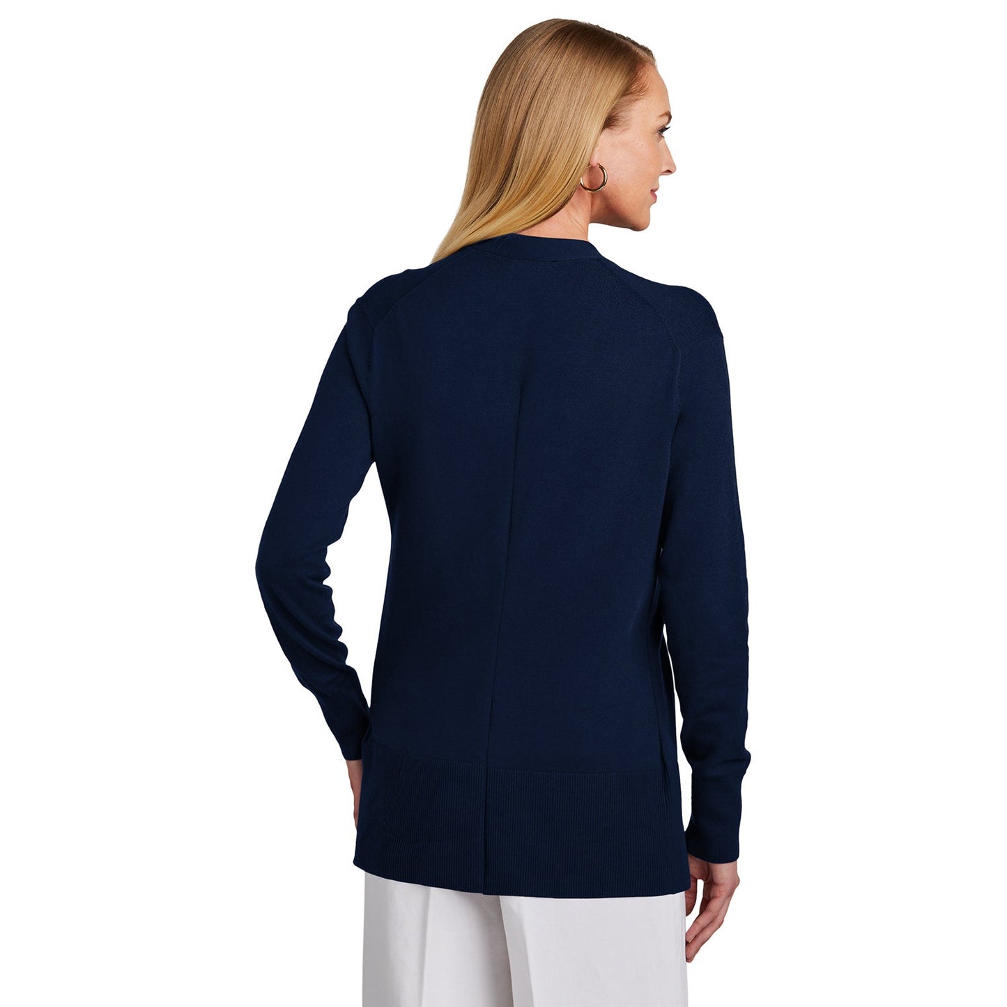 Deep Black Cardigan - Brooks Brothers - Cotton Stretch