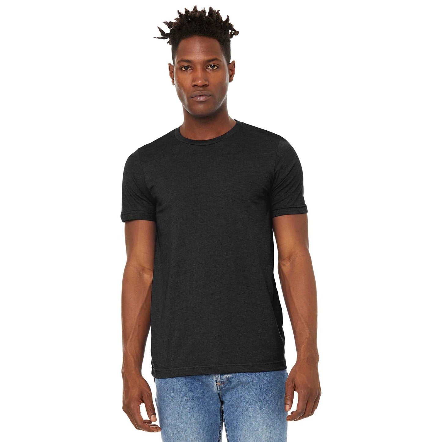 Black Heather T-Shirt - Bella + Canvas - Soft Fabric