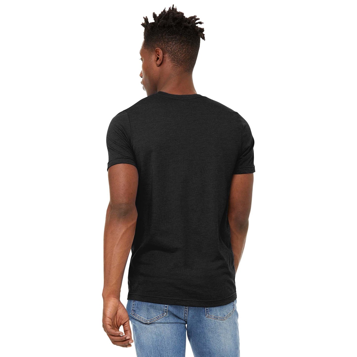 Black Heather T-Shirt - Bella + Canvas - Soft Fabric