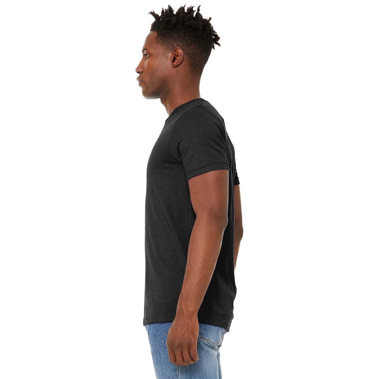 Black Heather T-Shirt - Bella + Canvas - Soft Fabric