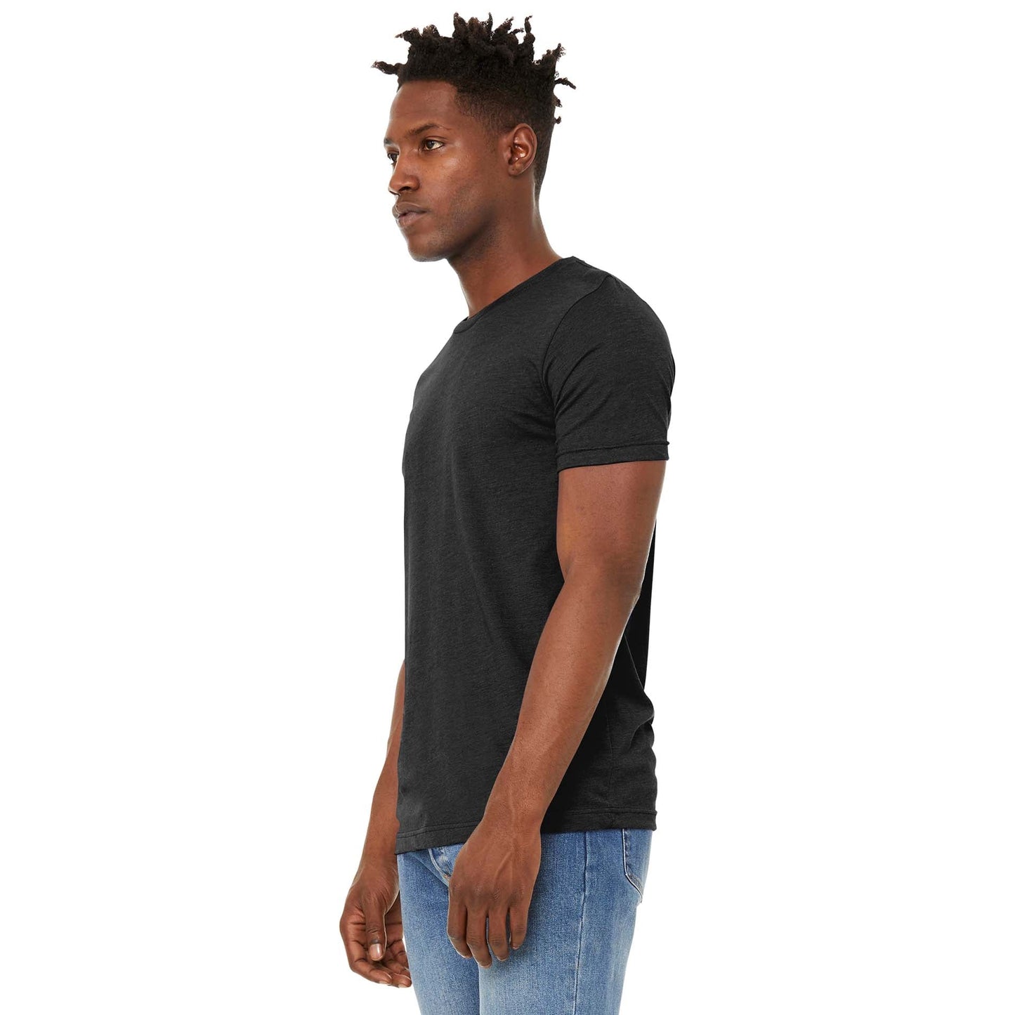 Black Heather T-Shirt - Bella + Canvas - Soft Fabric