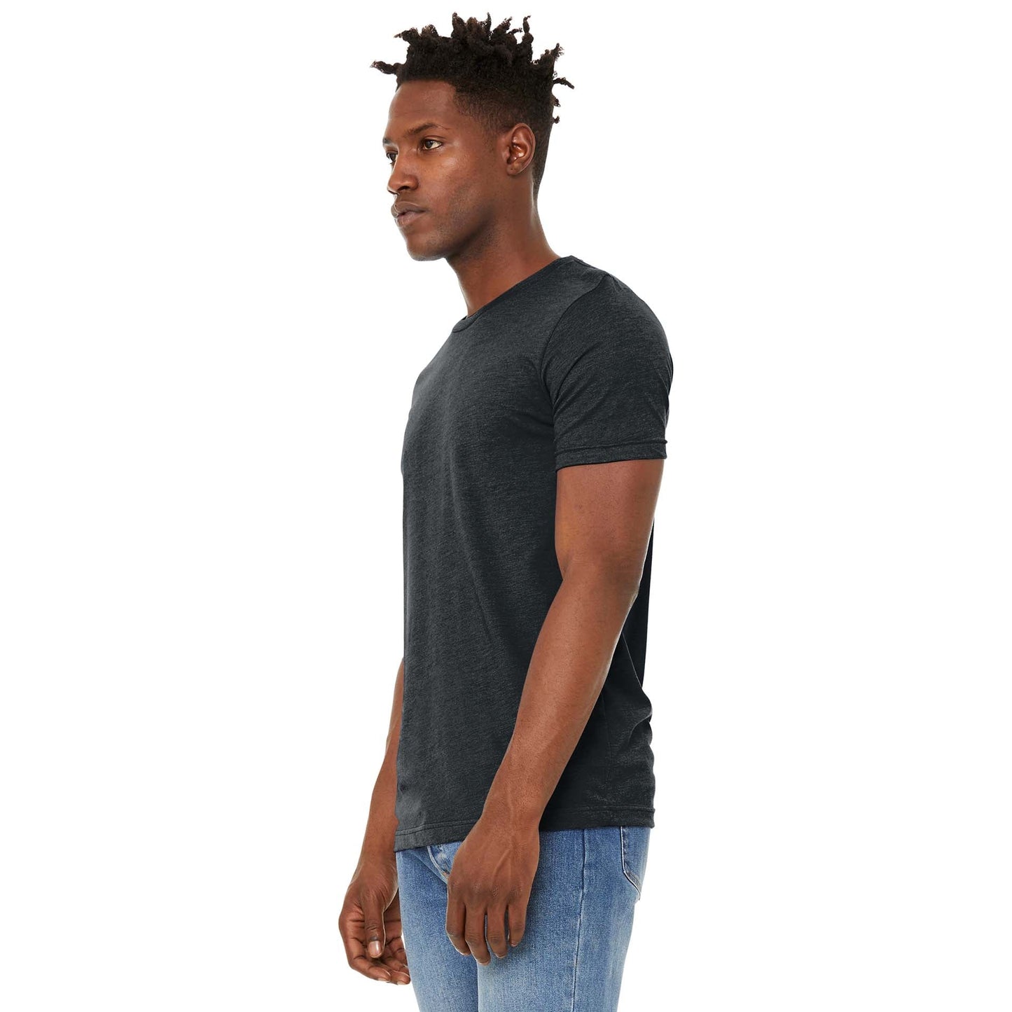 Black Heather T-Shirt - Bella + Canvas - Soft Fabric