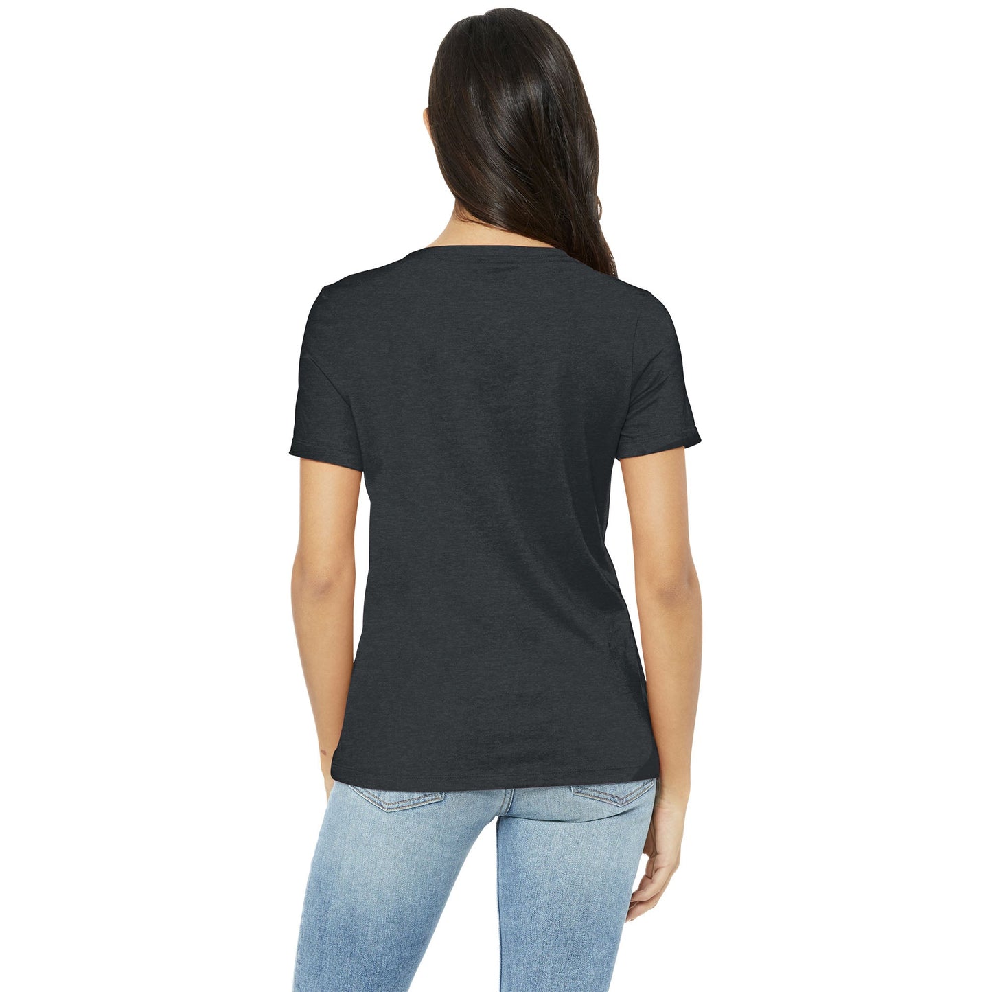 Black Heather T-Shirt - Bella + Canvas - Relaxed Fit