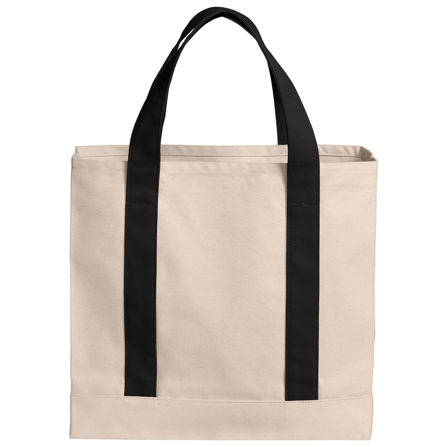 Natural Deep Black Tote Bag - Port Authority - Durable Canvas