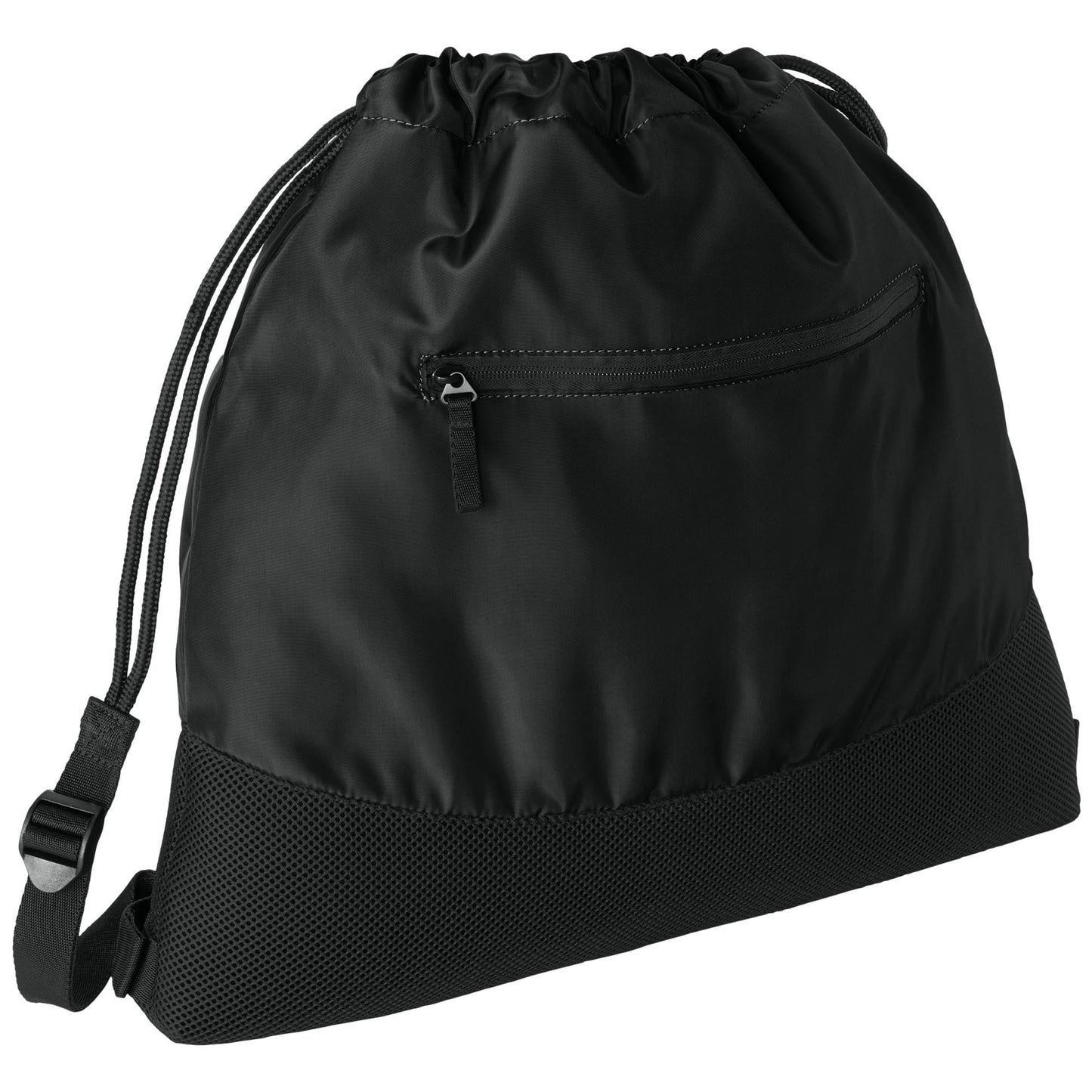 Deep Black Cinch Packs - Port Authority - Durable Mesh Design