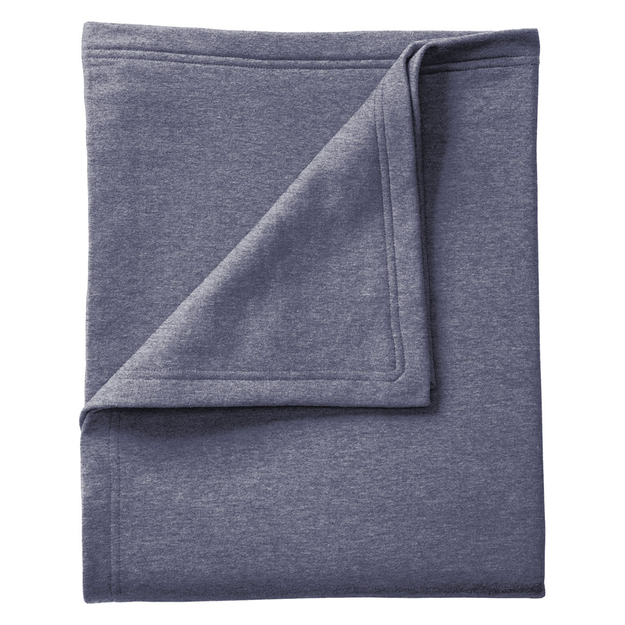 Heather Navy Blanket - Port & Company - Cozy Fleece