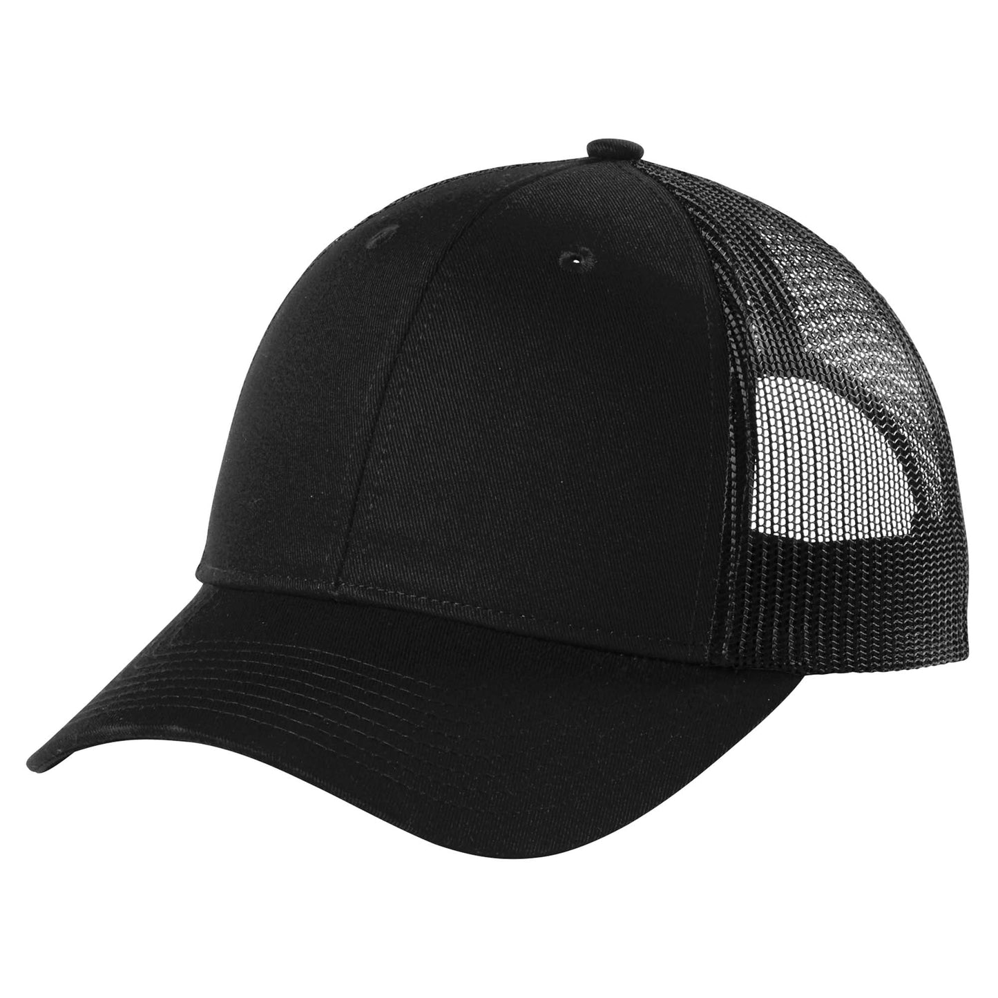 Black Ball Cap - Port Authority - Stylish Cotton Twill - Snapback