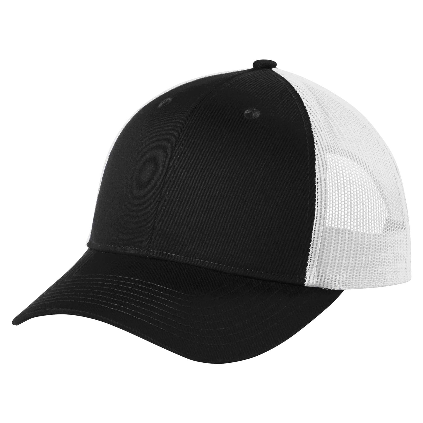 Black Ball Cap - Port Authority - Stylish Cotton Twill - Snapback