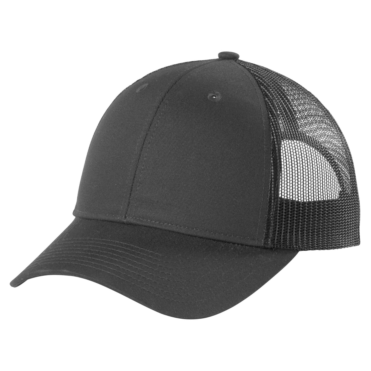 Black Ball Cap - Port Authority - Stylish Cotton Twill - Snapback