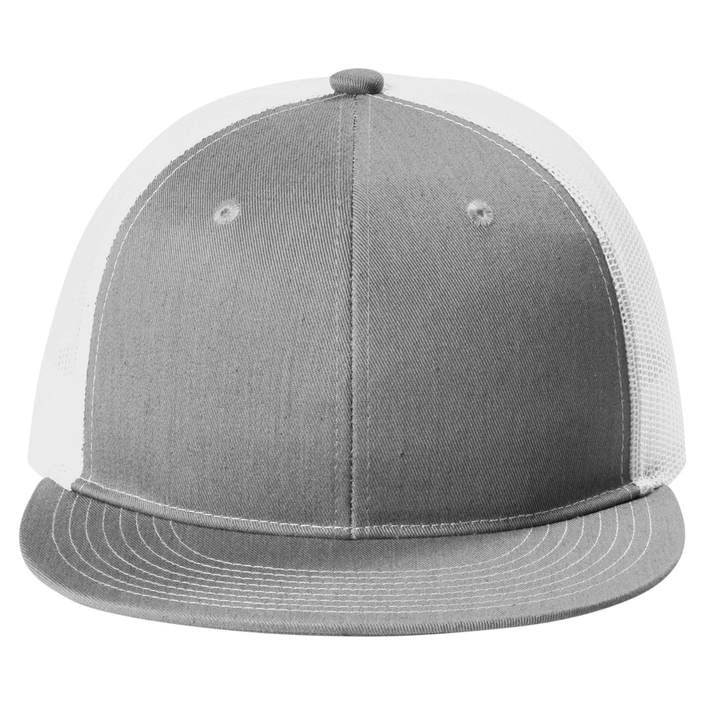 Grey Steel Flat Brim Hat - Port Authority - Stylish Snapback