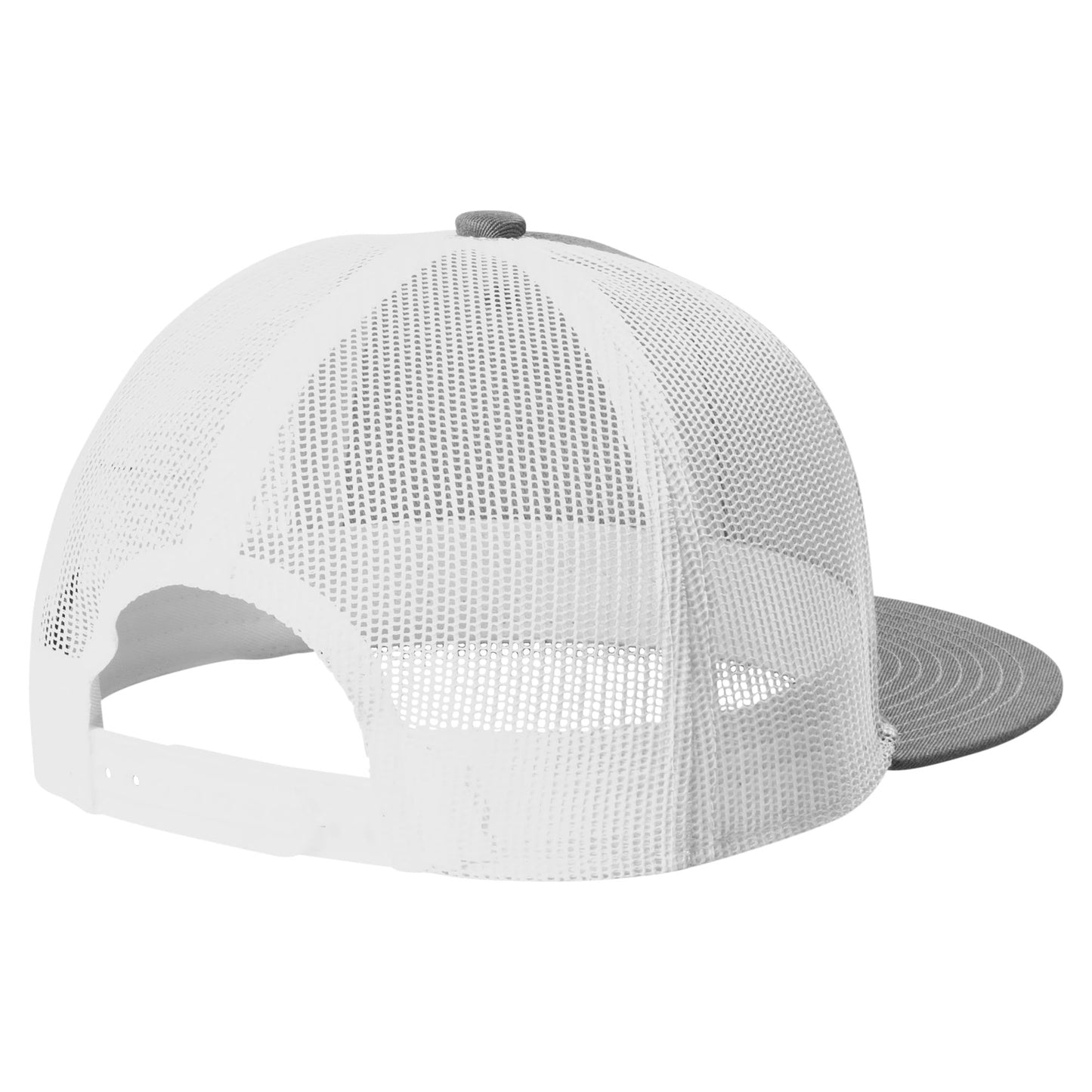 Grey Steel Flat Brim Hat - Port Authority - Stylish Snapback