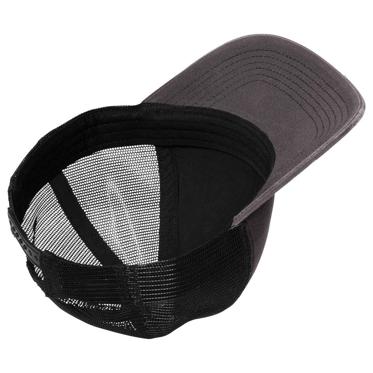 Grey Steel Ball Cap - Port Authority - Distressed Mesh