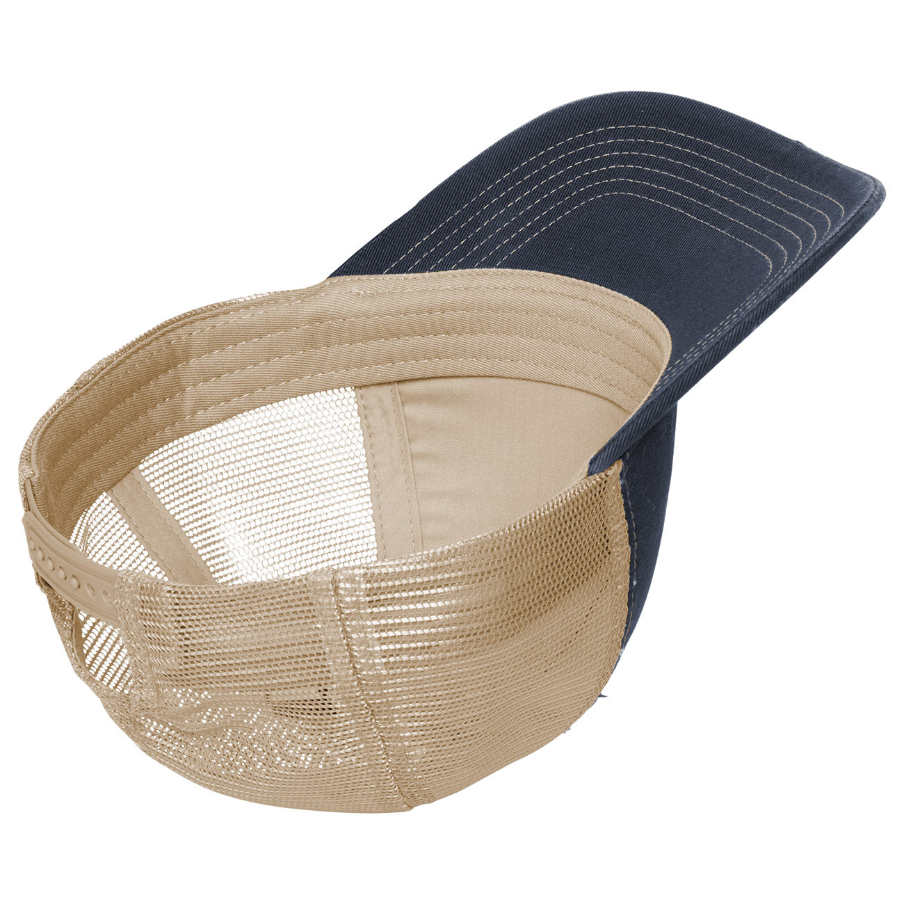 Grey Steel Ball Cap - Port Authority - Distressed Mesh