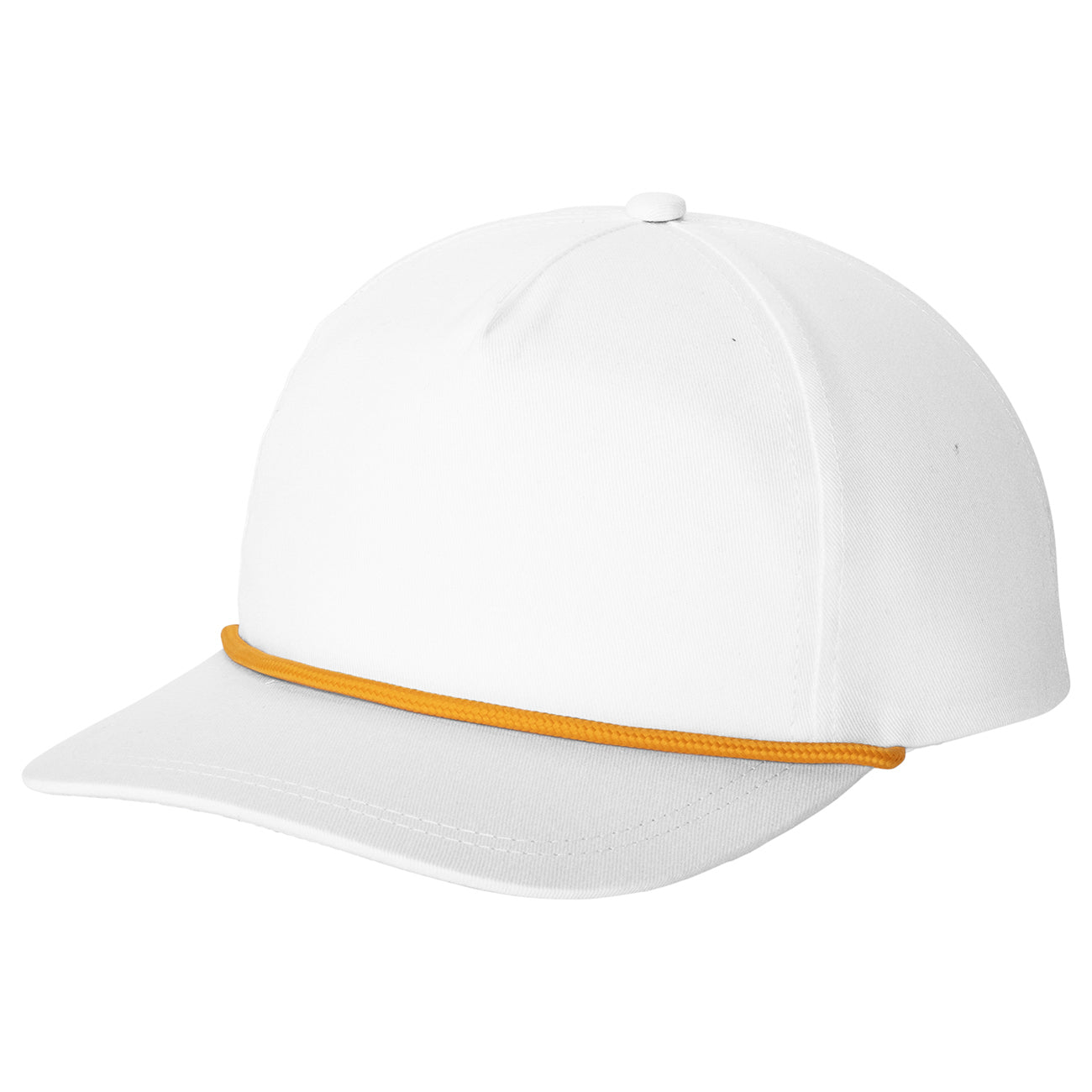 White/Athletic Gold Ball Cap - Port Authority - Stylish Snapback