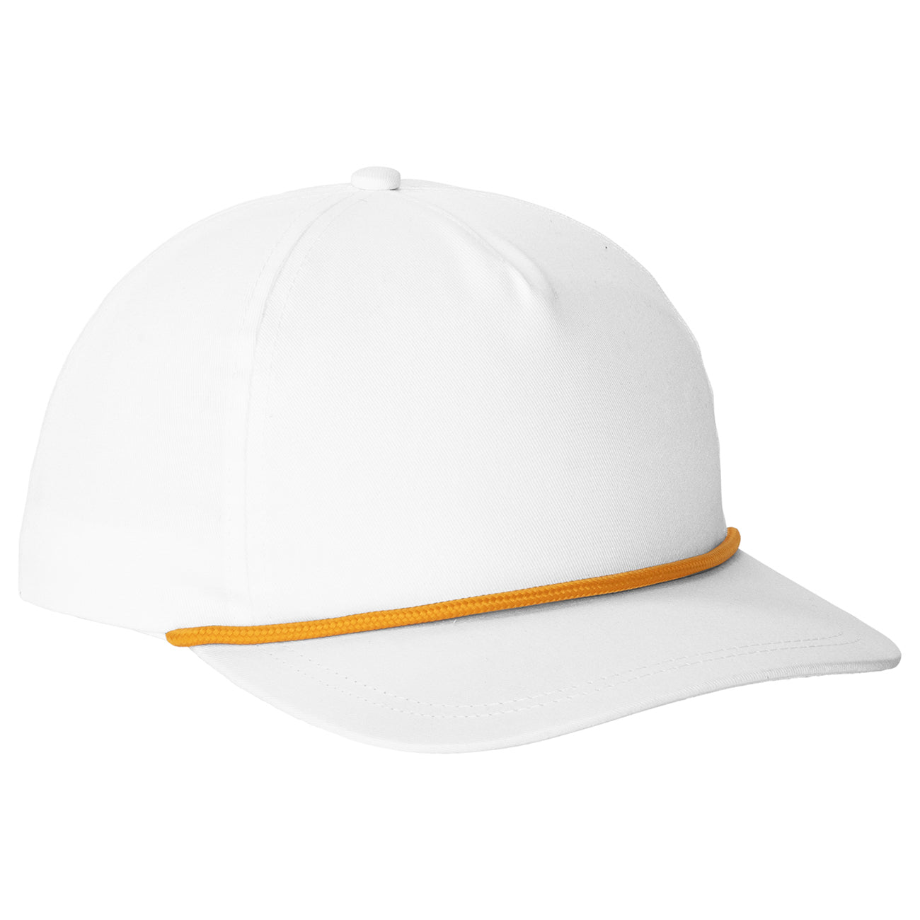 White/Athletic Gold Ball Cap - Port Authority - Stylish Snapback