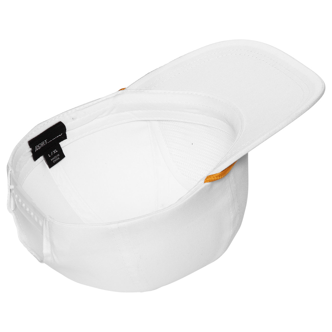 White/Athletic Gold Ball Cap - Port Authority - Stylish Snapback