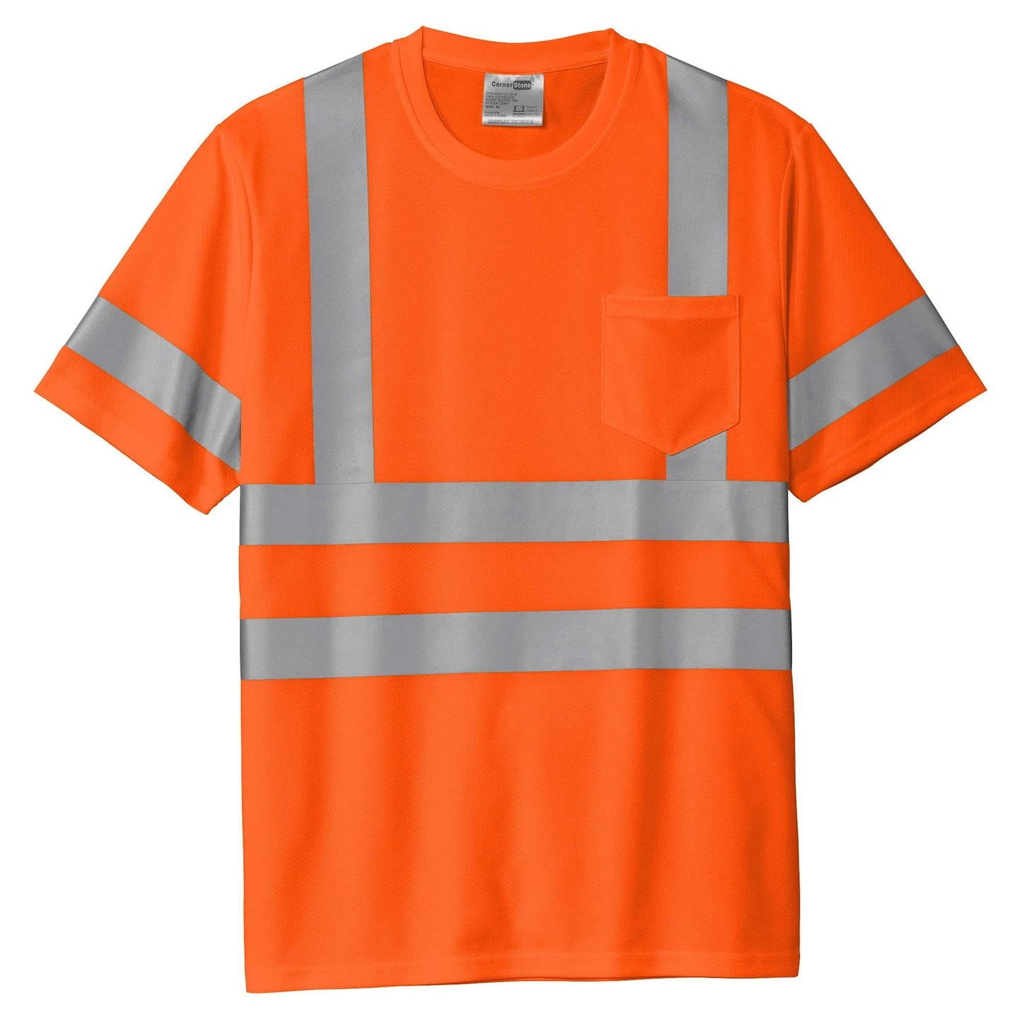 Orange Safety Shirt - Cornerstone - High Visibility Poly