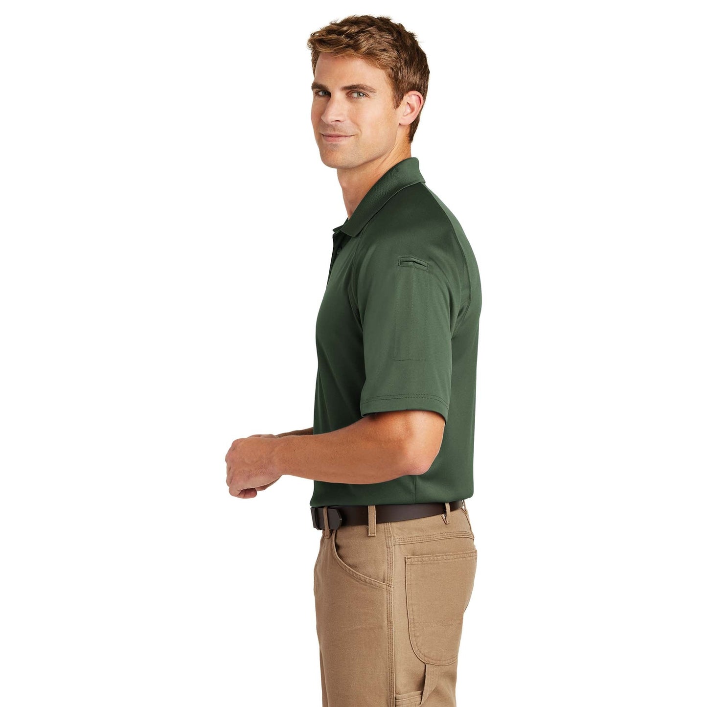 Tactical Green Polo Shirt - Cornerstone - Snag-Proof Quality