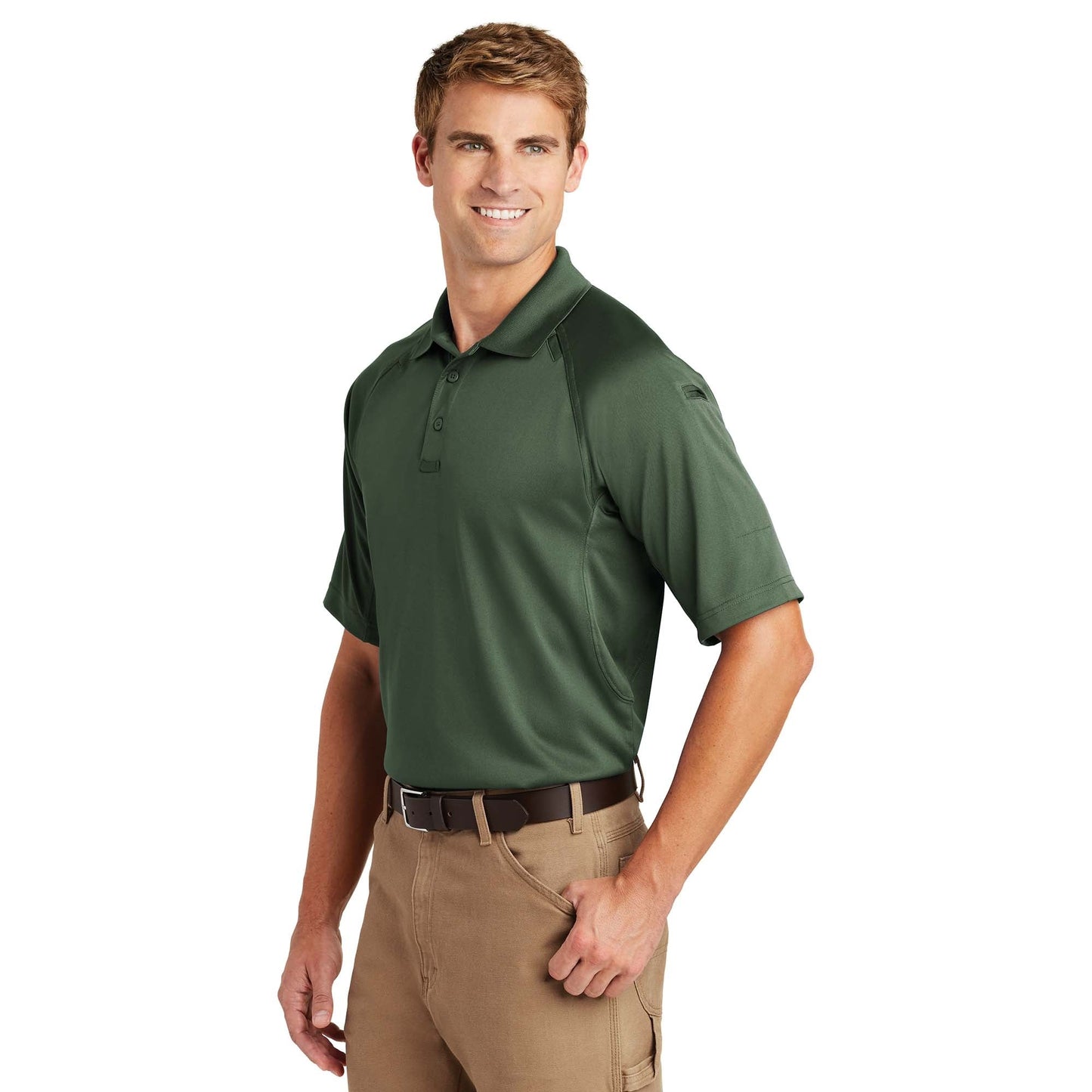 Tactical Green Polo Shirt - Cornerstone - Snag-Proof Quality