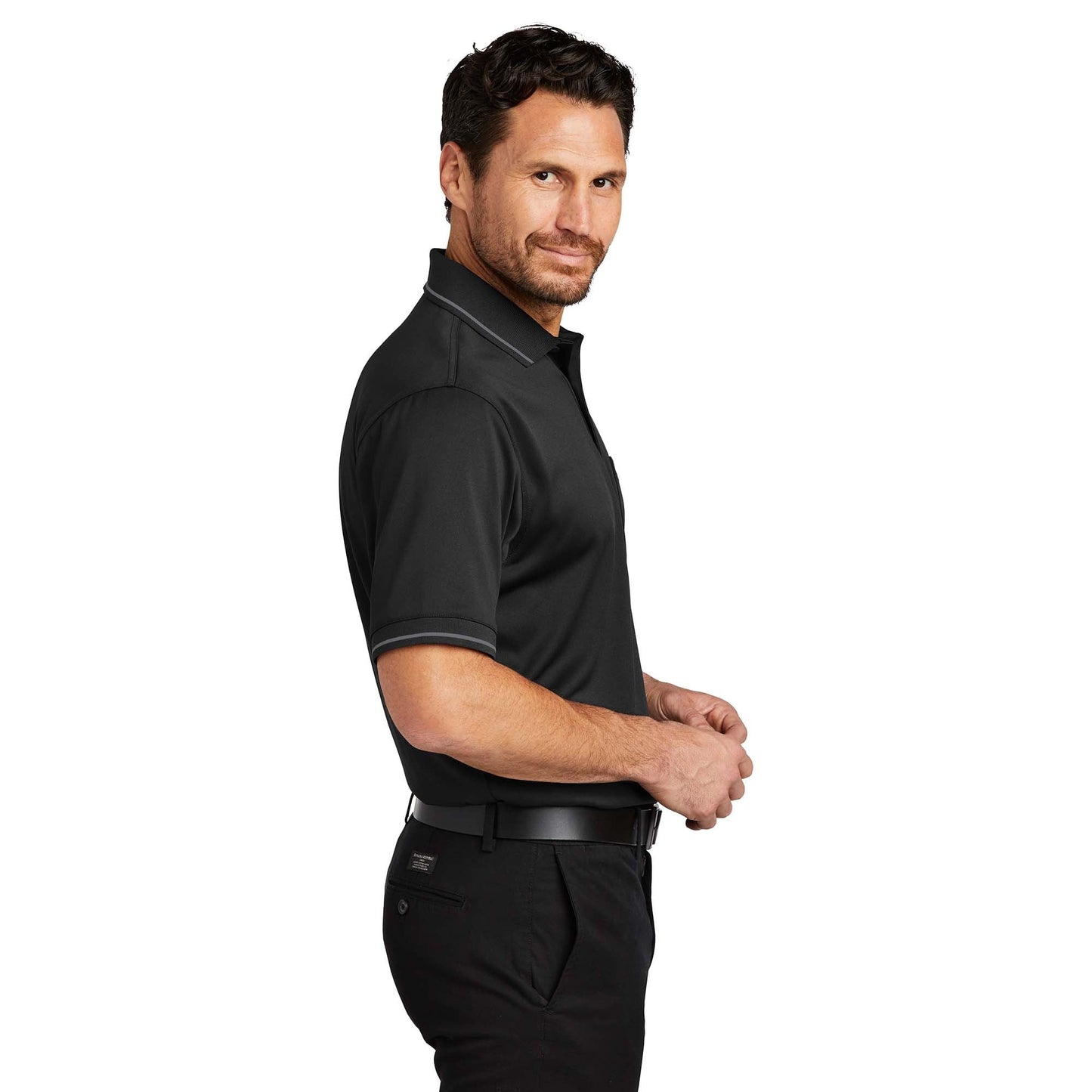 Black/Smoke Grey Polo Shirt - Cornerstone - Snag-Proof