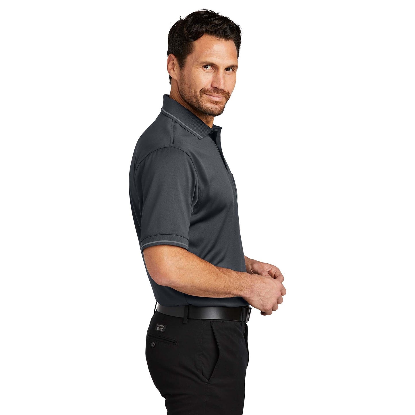 Black/Smoke Grey Polo Shirt - Cornerstone - Snag-Proof