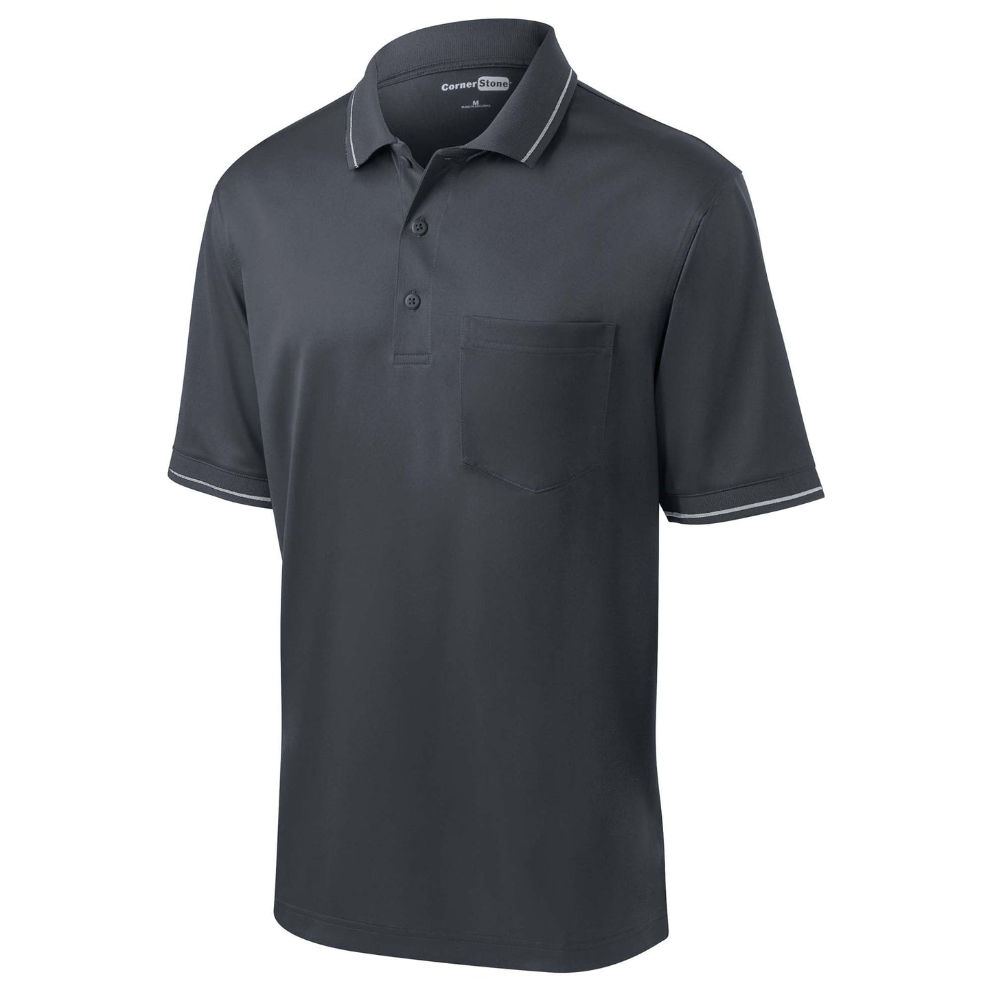 Black/Smoke Grey Polo Shirt - Cornerstone - Snag-Proof