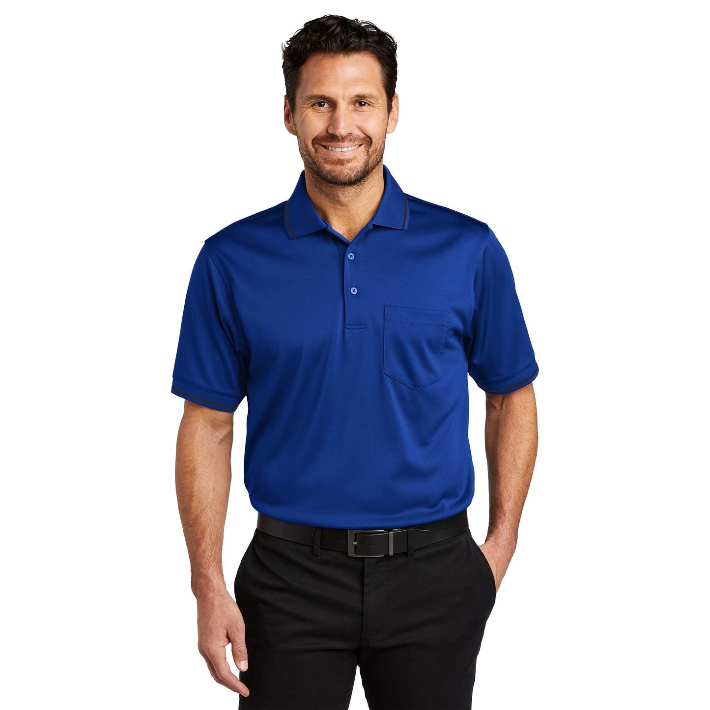 Black/Smoke Grey Polo Shirt - Cornerstone - Snag-Proof