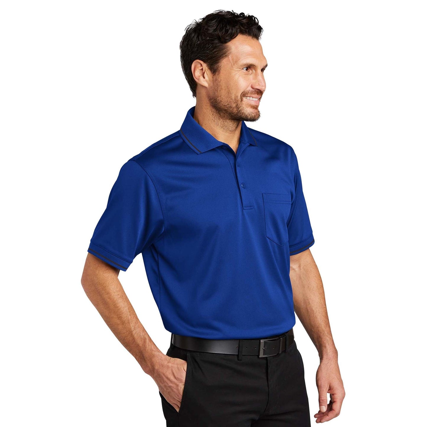 Black/Smoke Grey Polo Shirt - Cornerstone - Snag-Proof