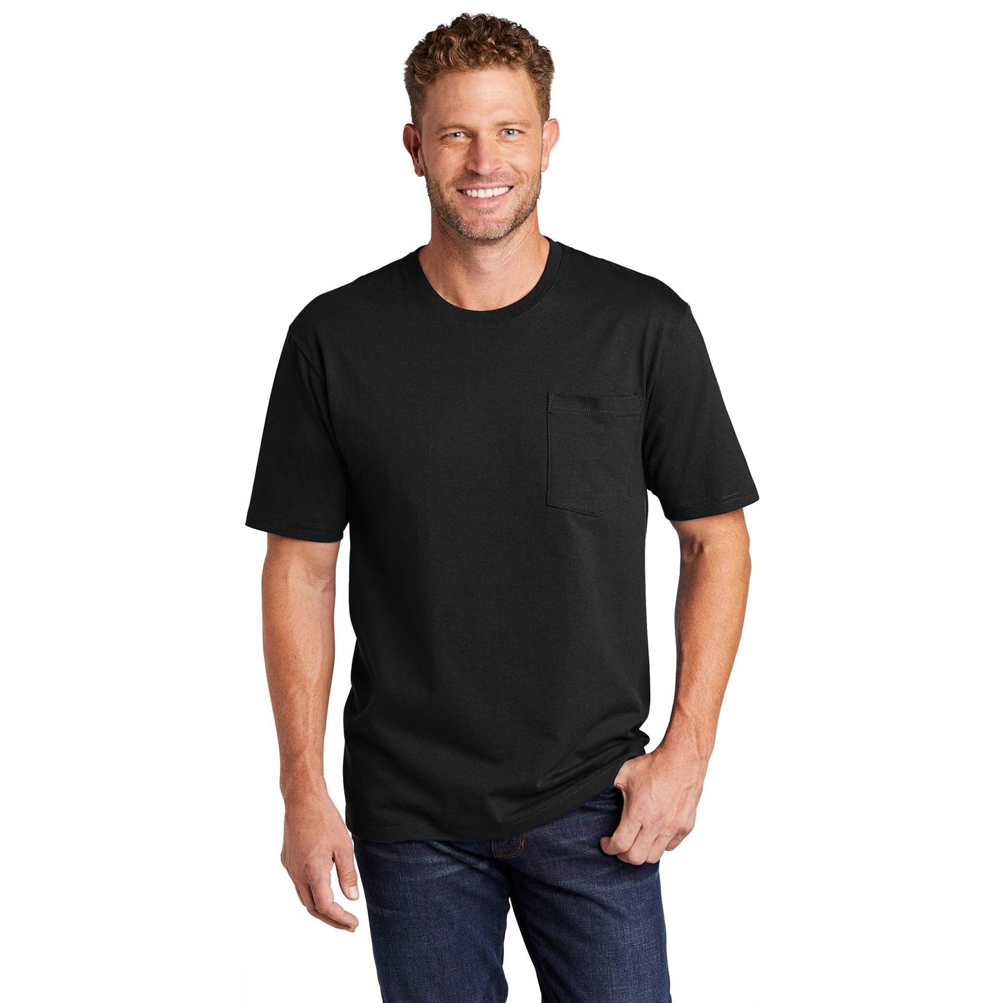 Black T-Shirts - Cornerstone - Tough Cotton Tee - Durable Fabric