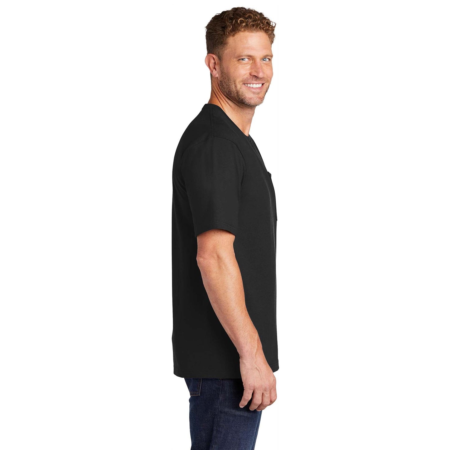 Black T-Shirts - Cornerstone - Tough Cotton Tee - Durable Fabric