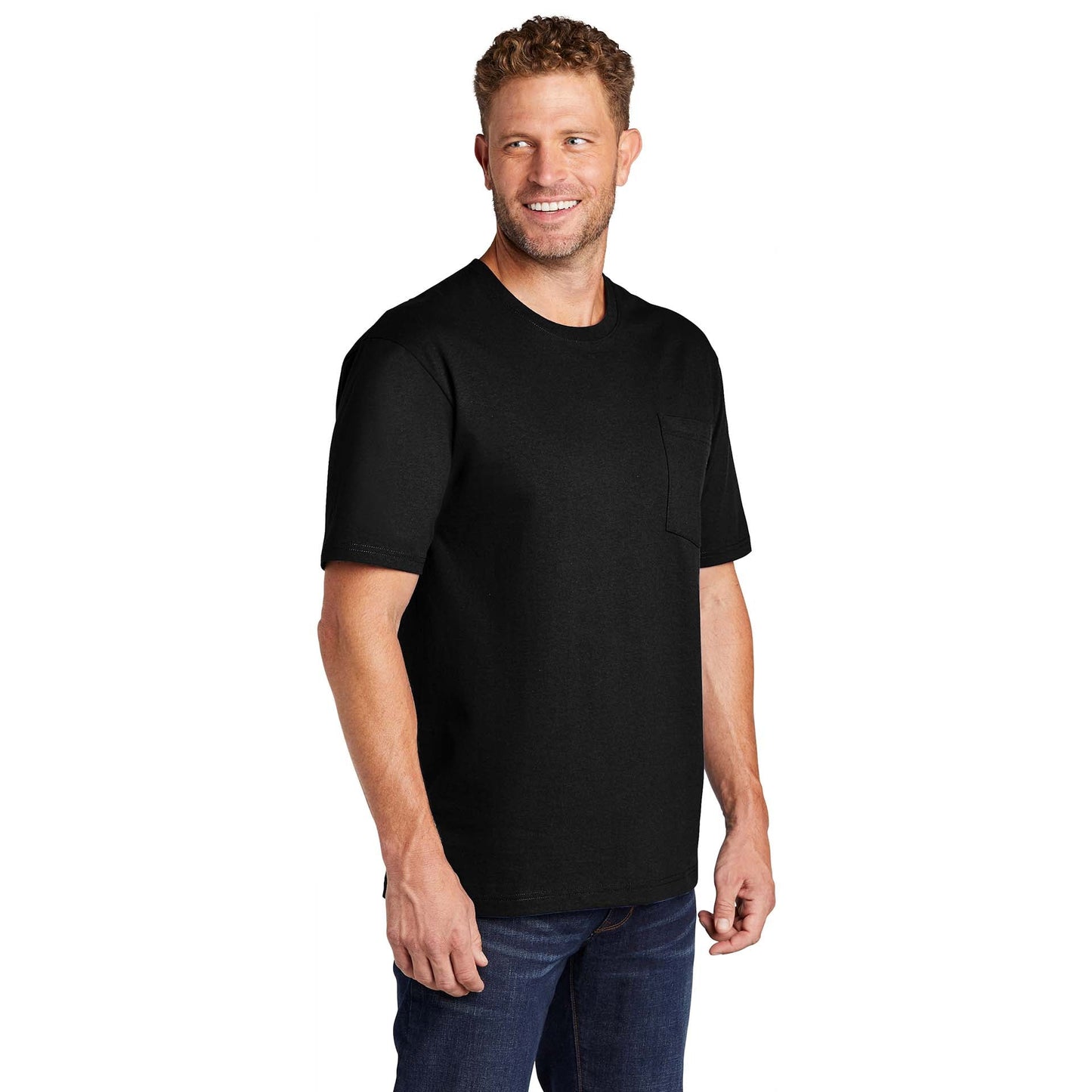 Black T-Shirts - Cornerstone - Tough Cotton Tee - Durable Fabric