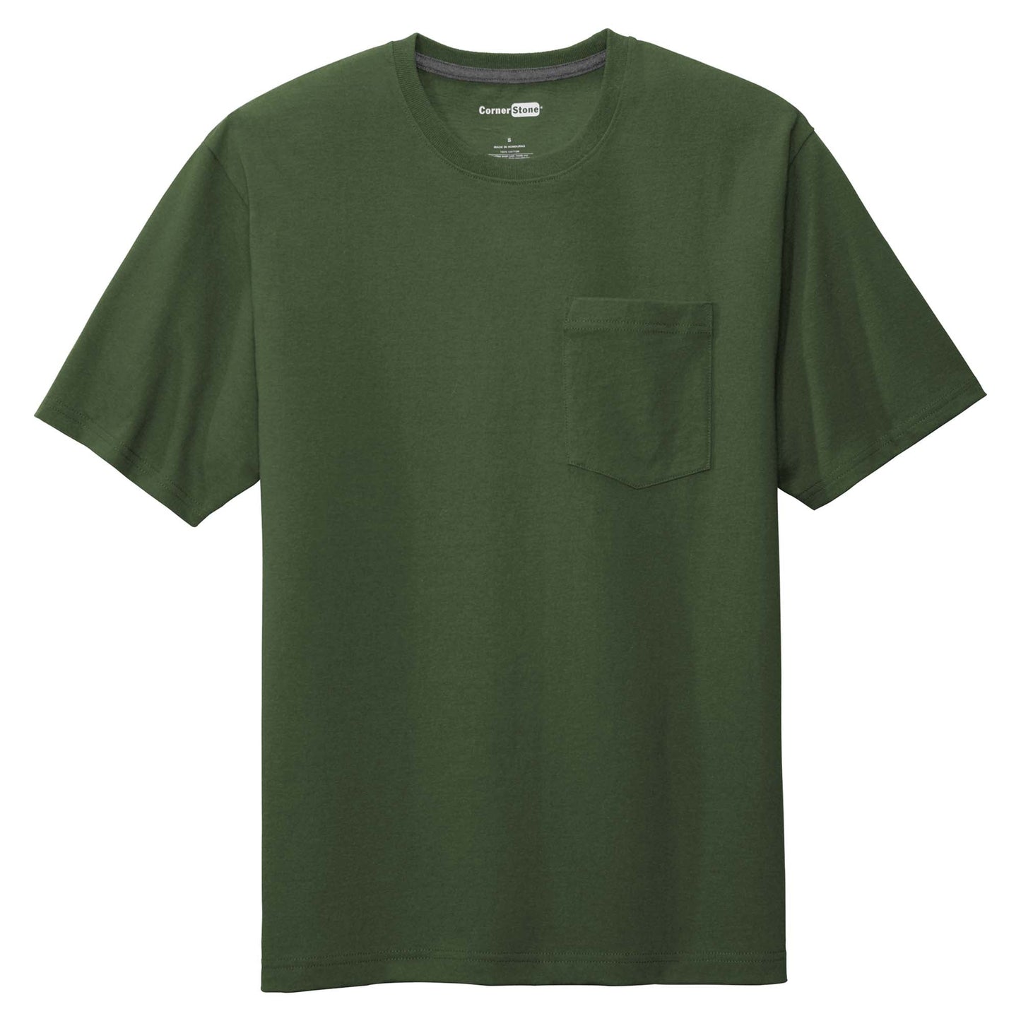 Black T-Shirts - Cornerstone - Tough Cotton Tee - Durable Fabric