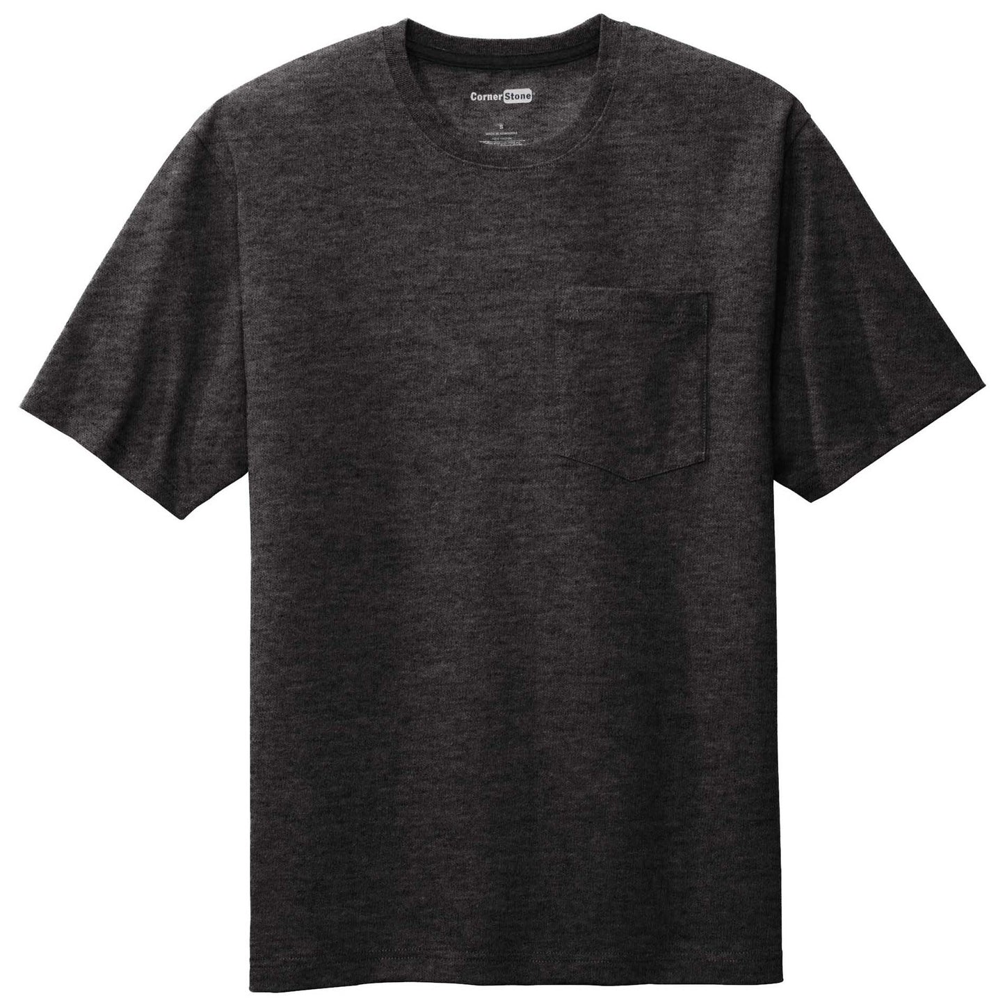 Black T-Shirts - Cornerstone - Tough Cotton Tee - Durable Fabric