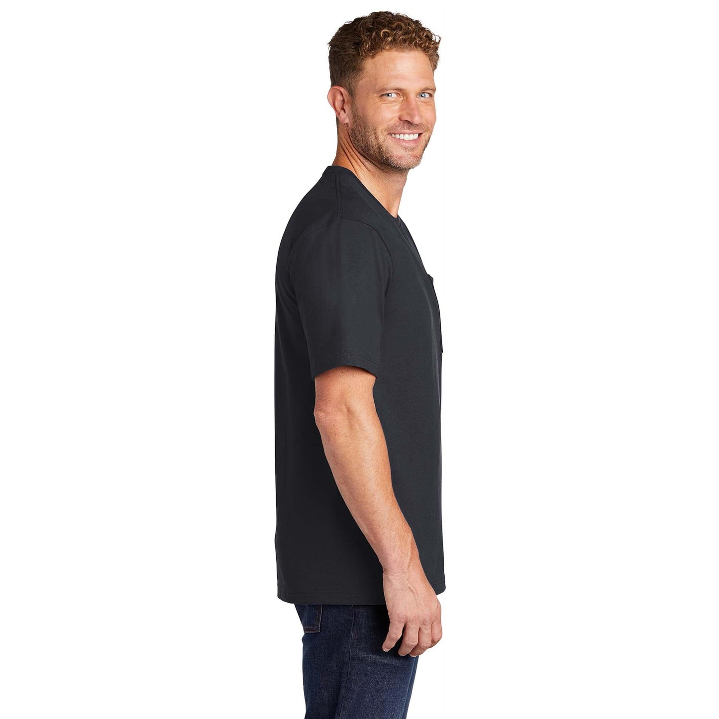 Black T-Shirts - Cornerstone - Tough Cotton Tee - Durable Fabric