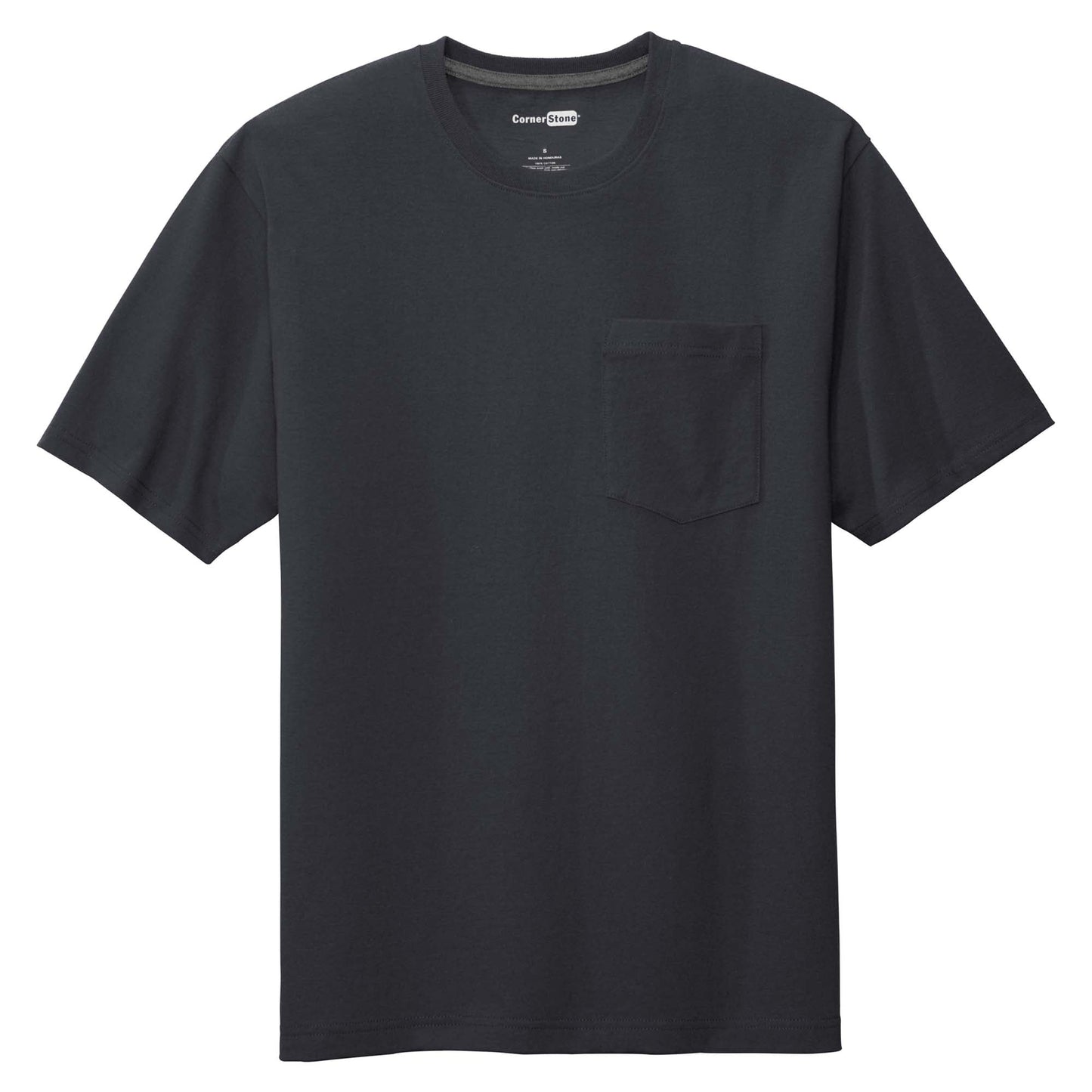 Black T-Shirts - Cornerstone - Tough Cotton Tee - Durable Fabric